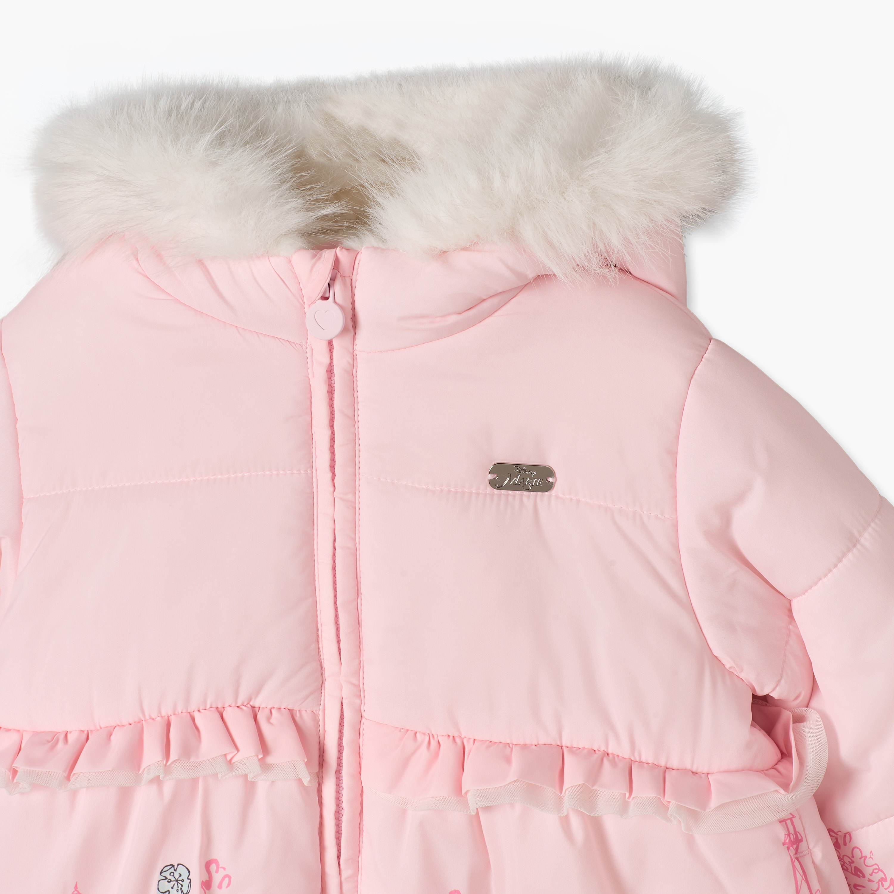جاكيت منفوخ بفرو صناعي وقبعة من ديزني-baby-girls-clothing-winterwear-jacketsandcoats-image-5
