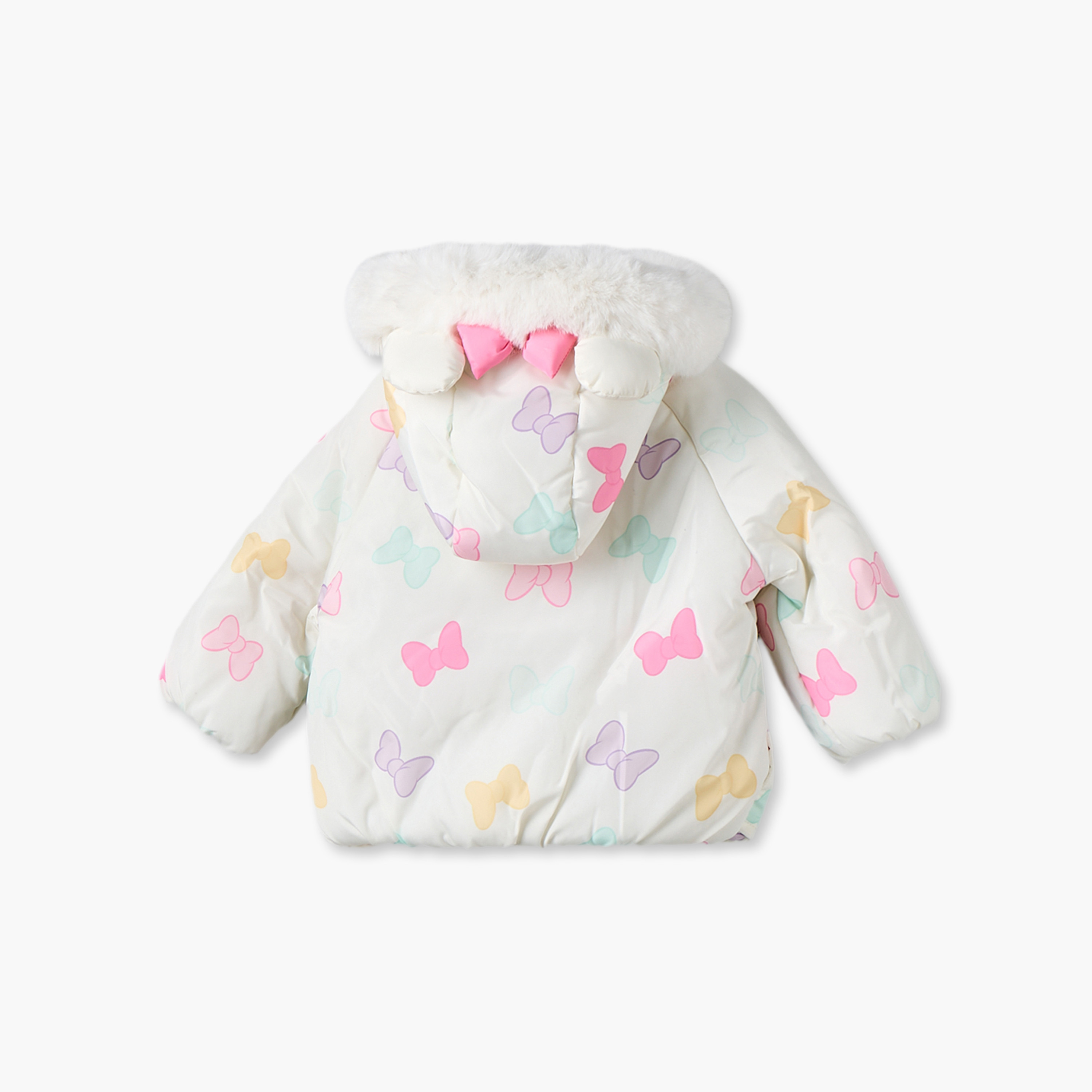 Disney Hooded Puffer Jacket with Minnie Mouse Print-baby-girls-clothing-winterwear-jacketsandcoats-image-2