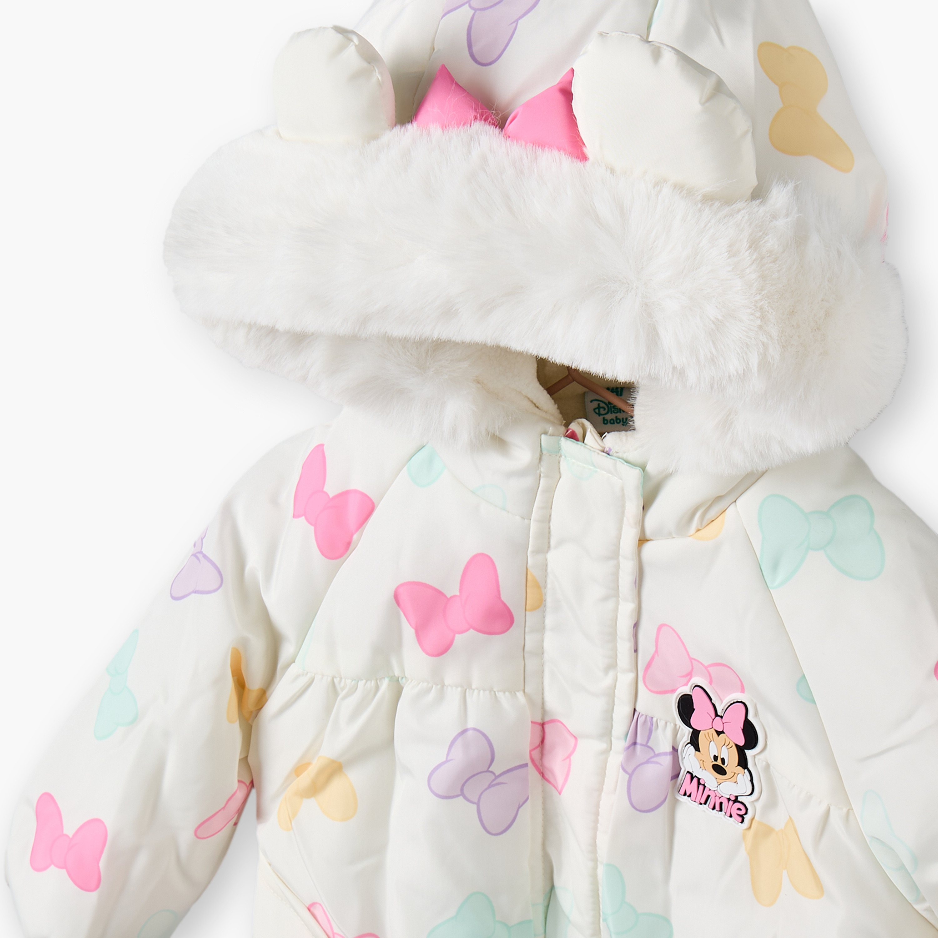 Disney Hooded Puffer Jacket with Minnie Mouse Print-baby-girls-clothing-winterwear-jacketsandcoats-image-3