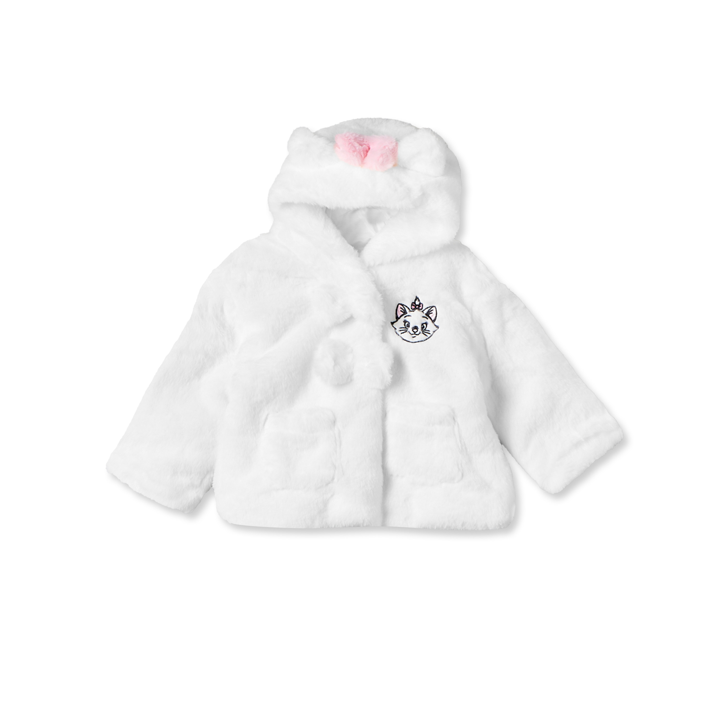 جاكيت فرو صناعي بقبعة وطبعات من ديزني-girls-clothing-winterwear-jacketsandcoats-image-1