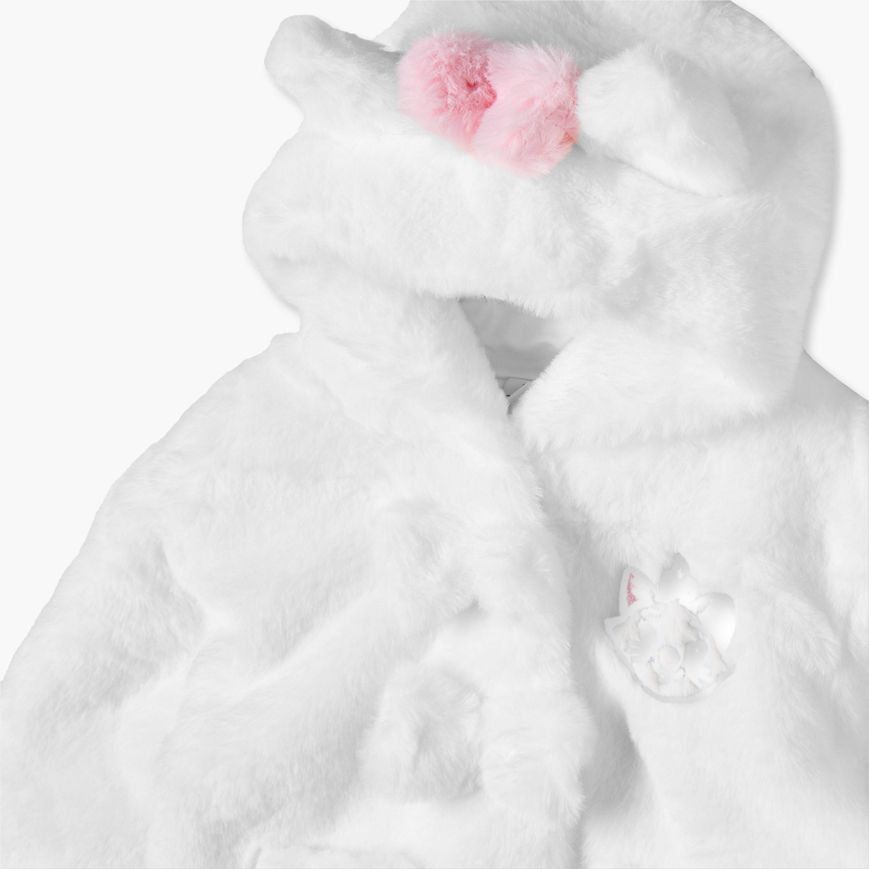 جاكيت فرو صناعي بقبعة وطبعات من ديزني-girls-clothing-winterwear-jacketsandcoats-image-3