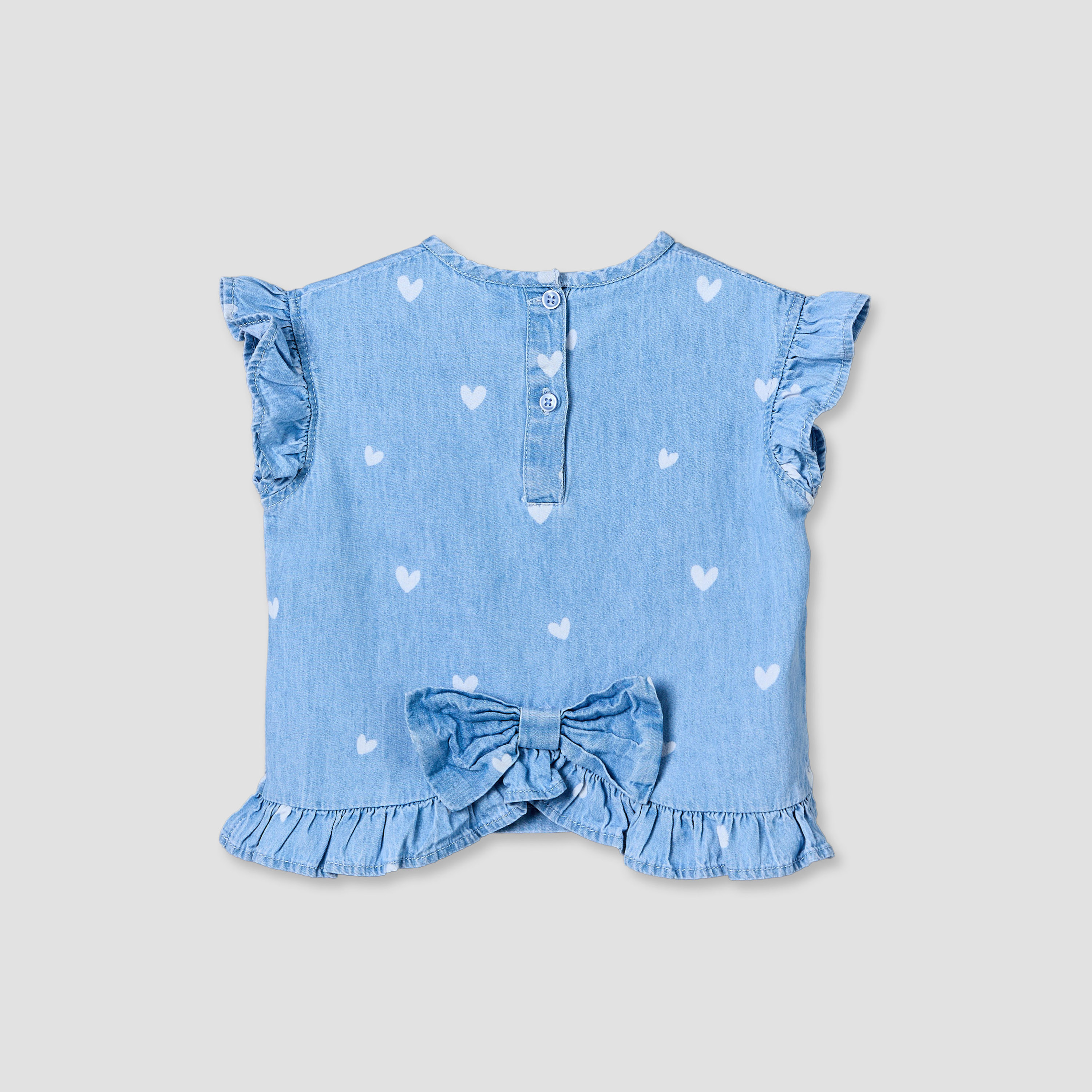 Disney Round Neck Sleeveless Denim Top and Wide Leg Pants Set with Minnie Mouse Applique-baby-girls-clothing-setsandcoords-image-4