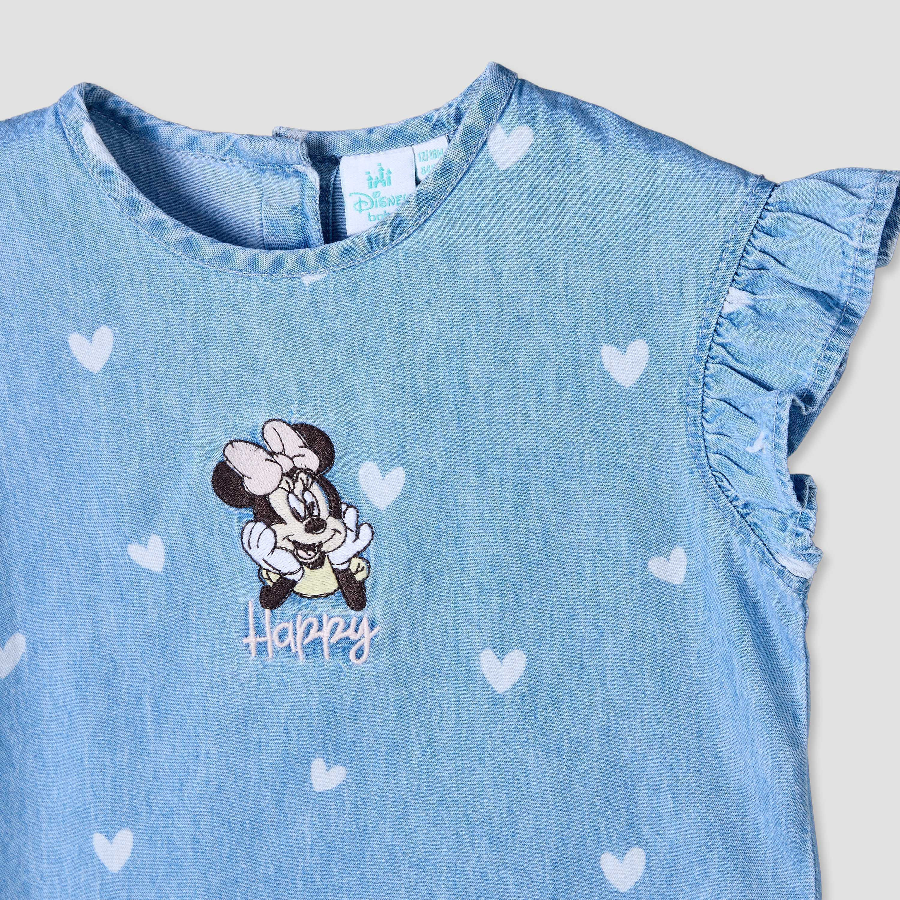 Disney Round Neck Sleeveless Denim Top and Wide Leg Pants Set with Minnie Mouse Applique-baby-girls-clothing-setsandcoords-image-6