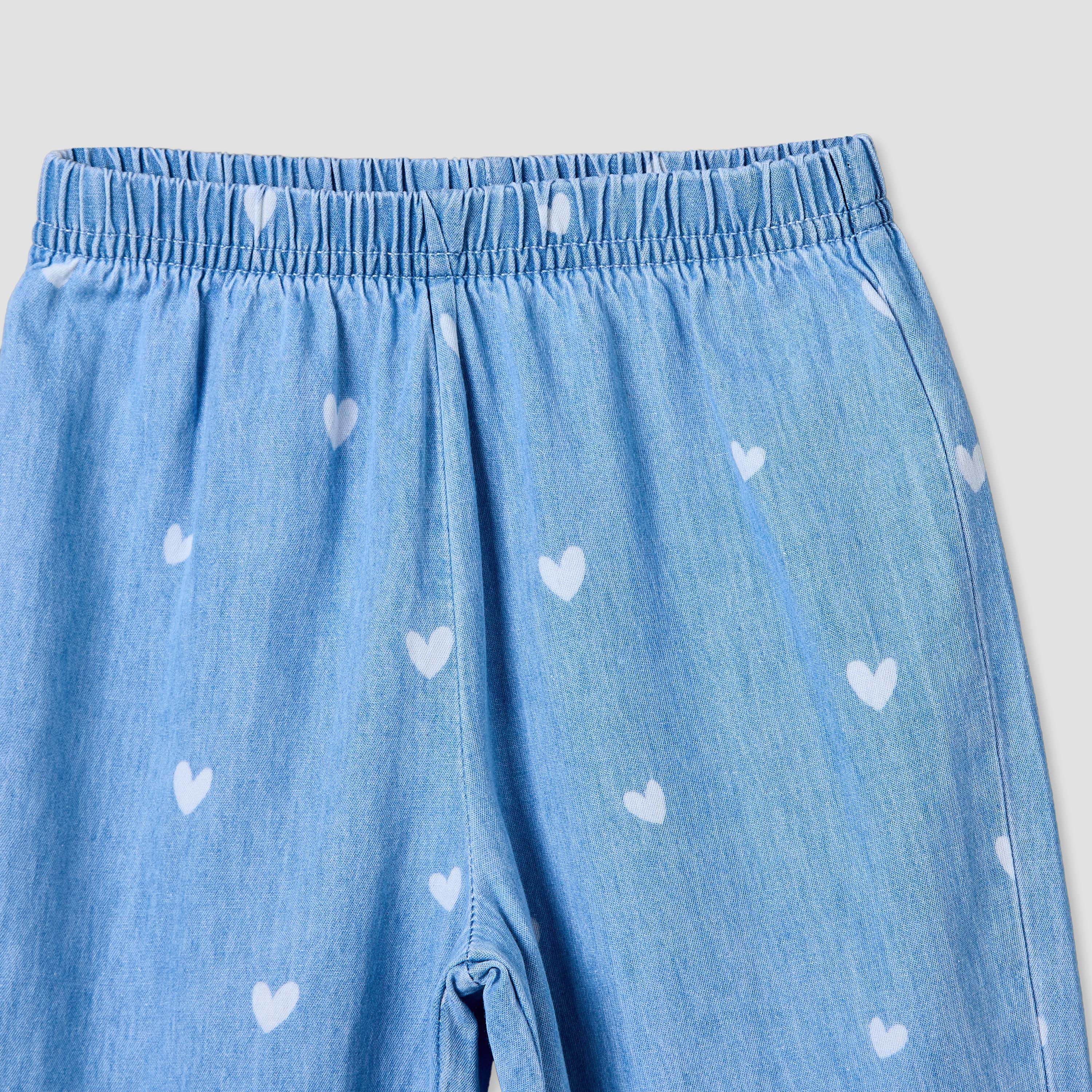 Disney Round Neck Sleeveless Denim Top and Wide Leg Pants Set with Minnie Mouse Applique-baby-girls-clothing-setsandcoords-image-9