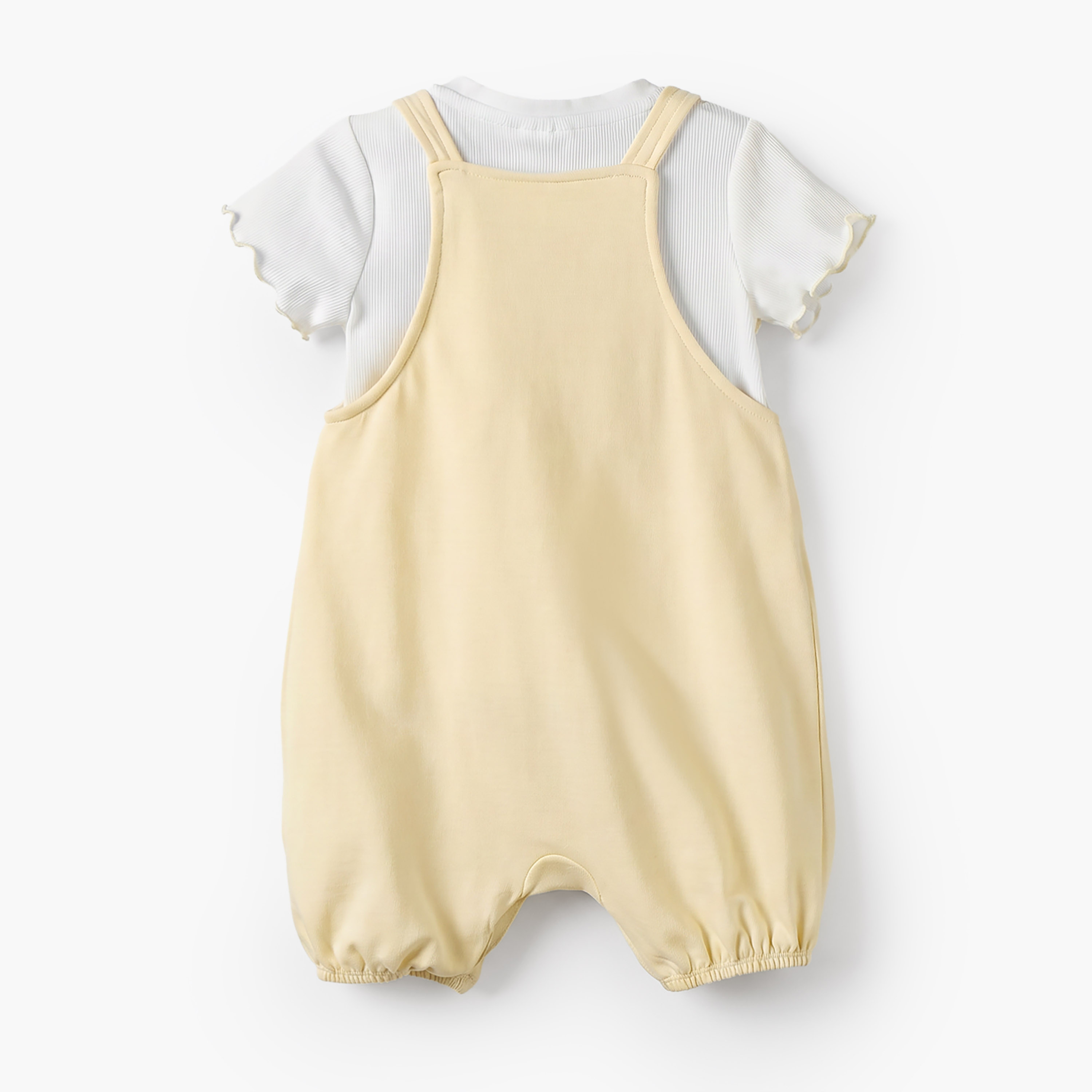 Cloud Co Crew Neck Short Sleeves T-shirt and Dungaree Set with Care Bears Print-baby-girls-clothing-setsandcoords-image-3