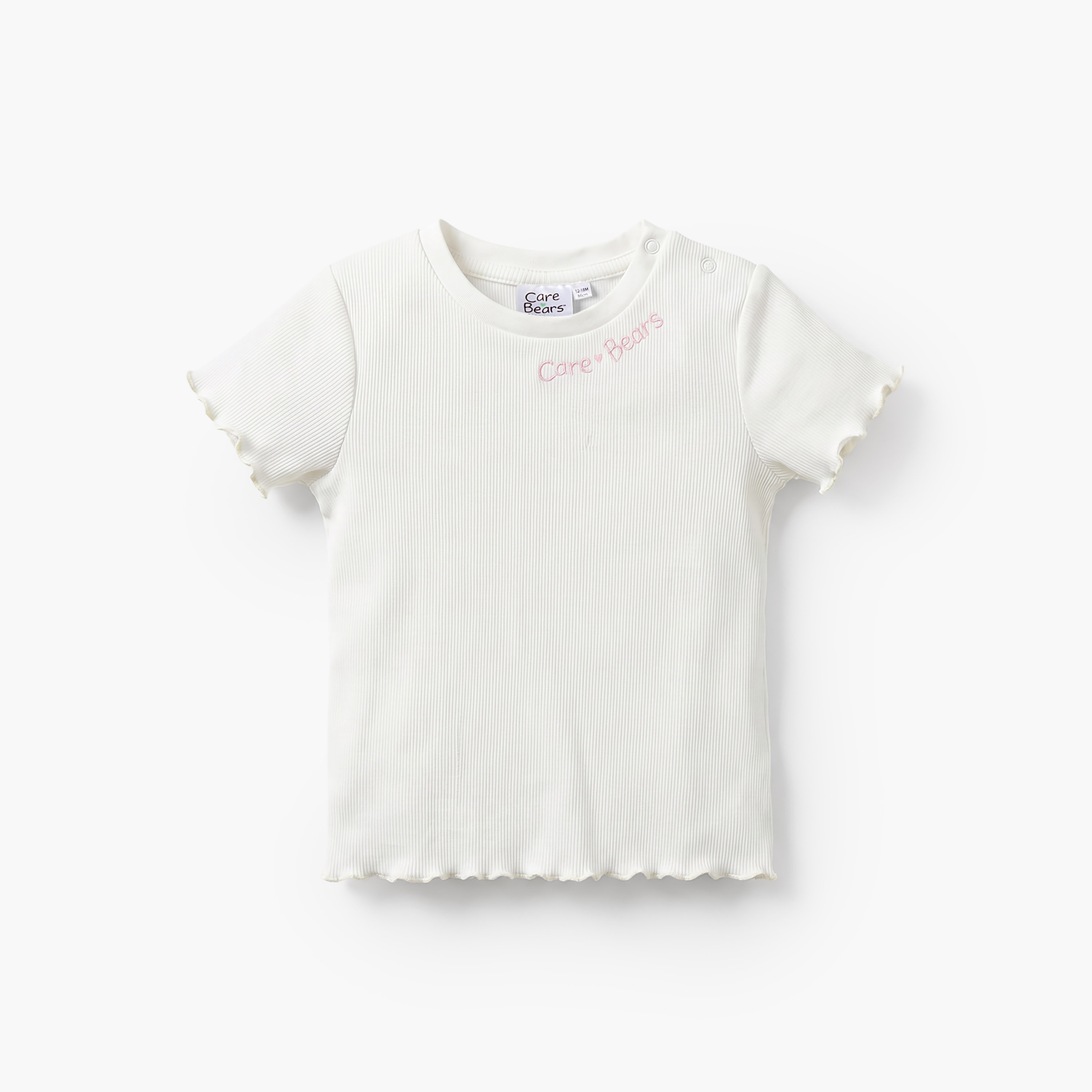 Cloud Co Crew Neck Short Sleeves T-shirt and Dungaree Set with Care Bears Print-baby-girls-clothing-setsandcoords-image-4