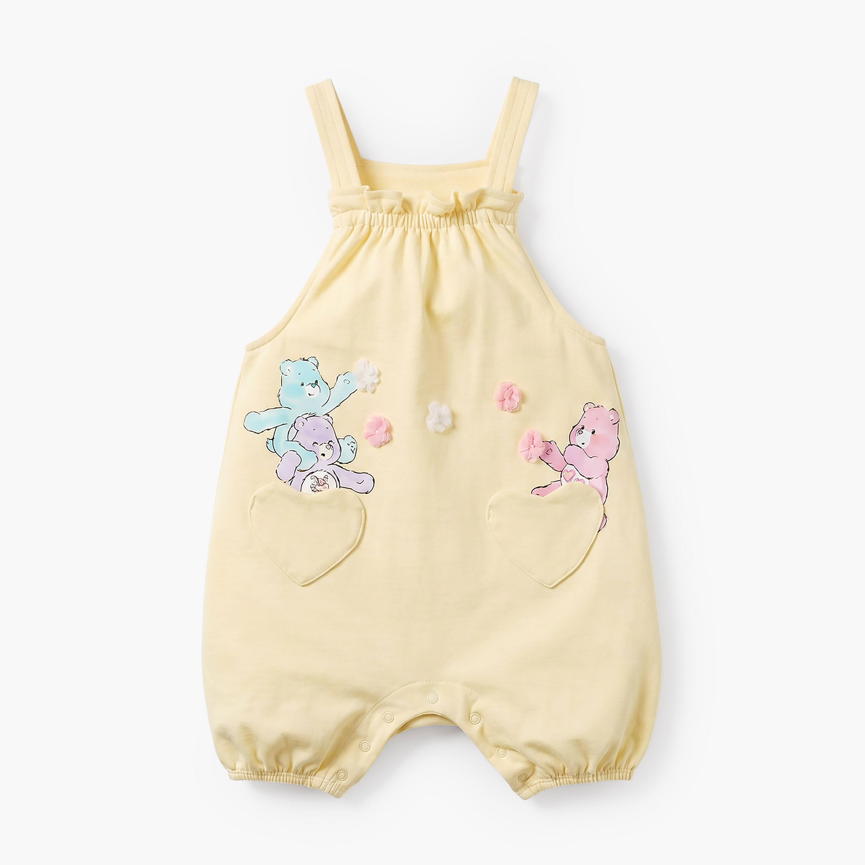 Cloud Co Crew Neck Short Sleeves T-shirt and Dungaree Set with Care Bears Print-baby-girls-clothing-setsandcoords-image-5