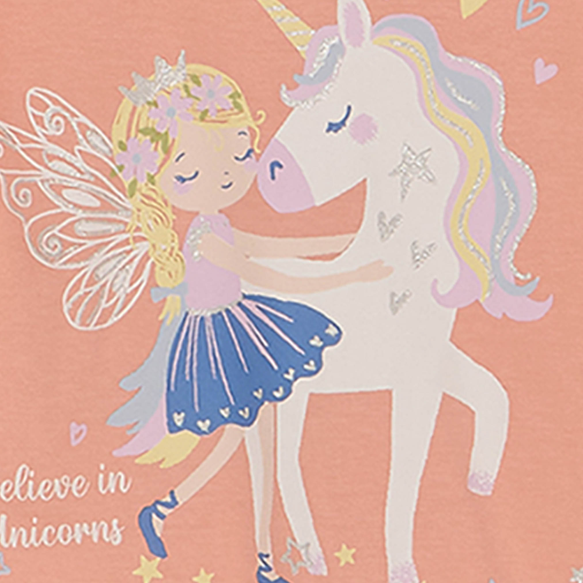 تيشيرت بياقة مستديرة وأكمام قصيرة وطبعات يونيكورن من جونيورز-girls-clothing-tshirts-image-4