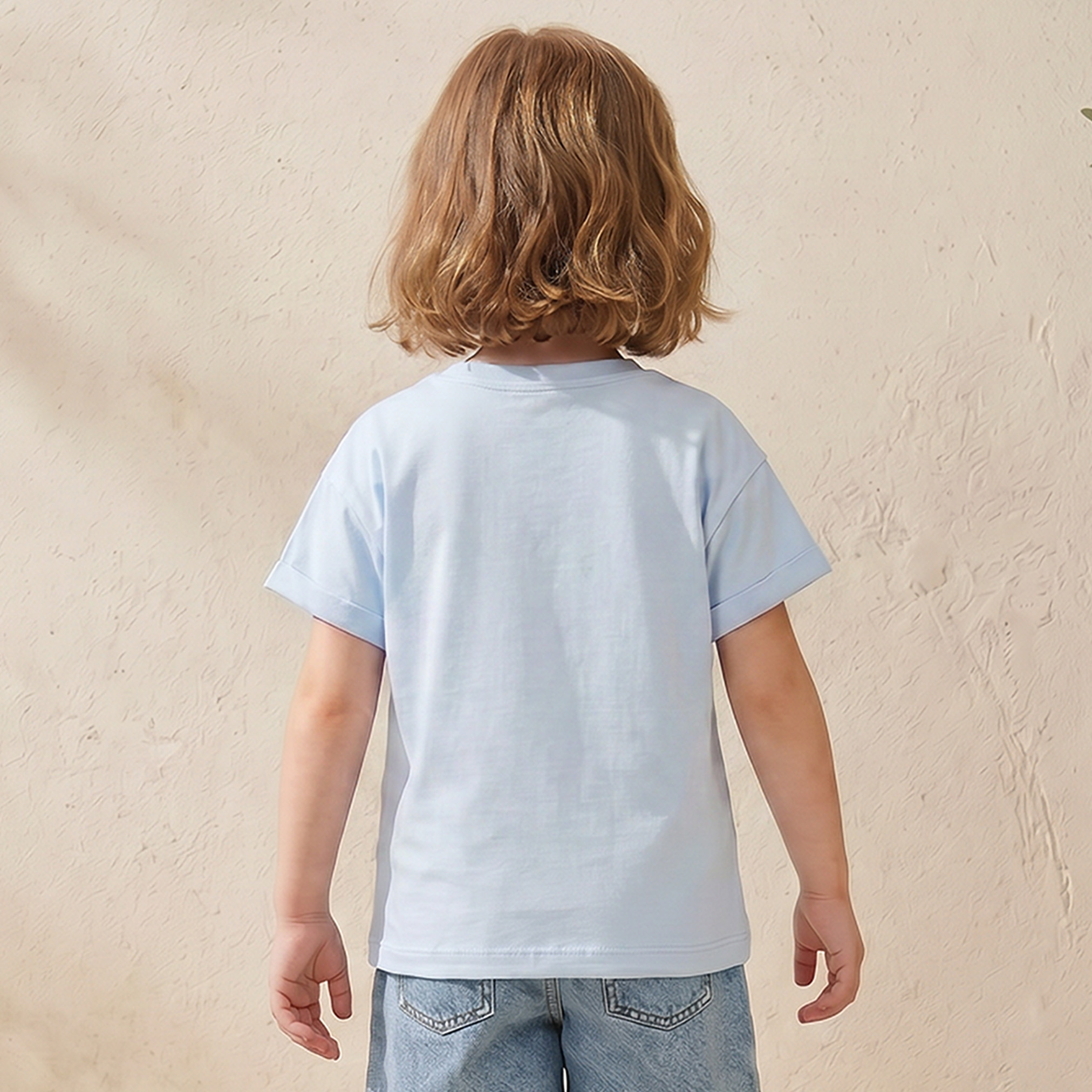 Juniors Crew Neck Short Sleeves T-shirt with Floral Print-girls-clothing-tshirts-image-3