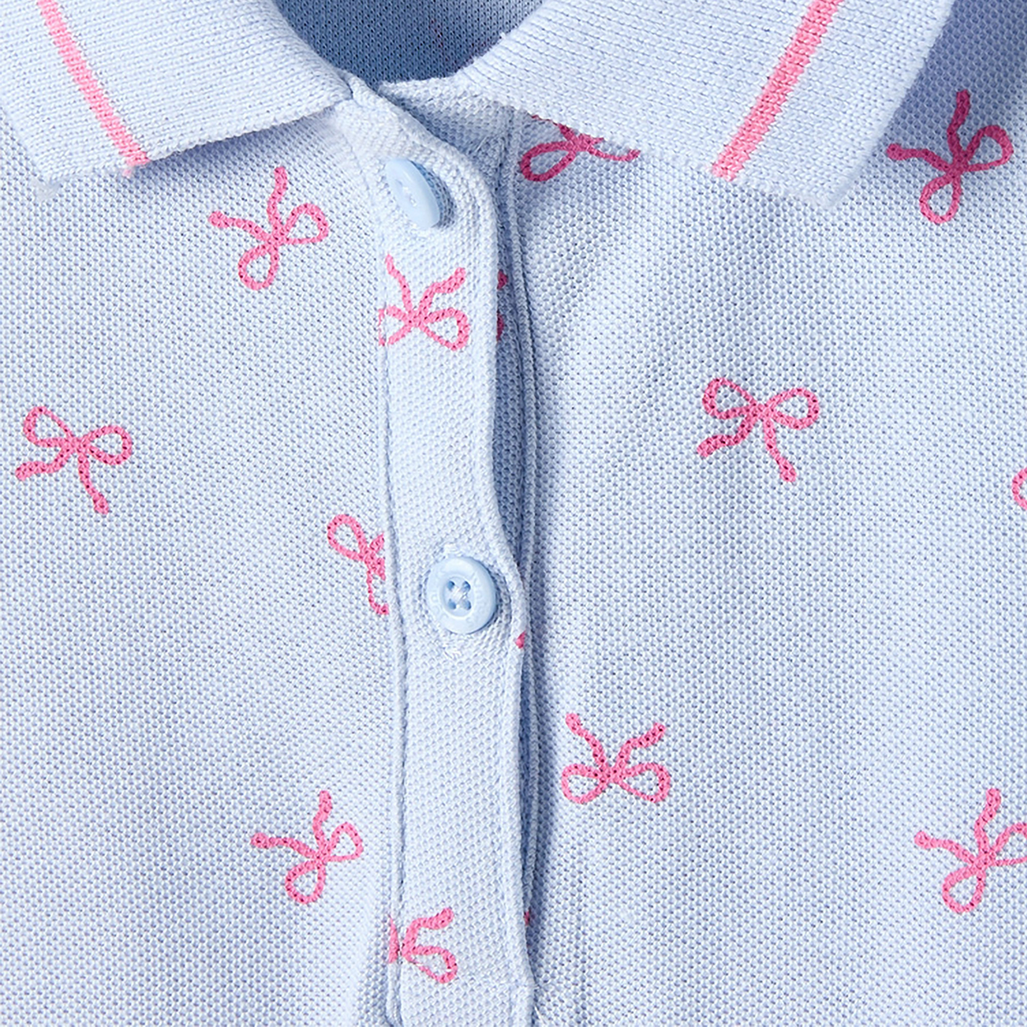 Juniors Polo Short Sleeves T-shirt with Bow Print-girls-clothing-tshirts-image-4