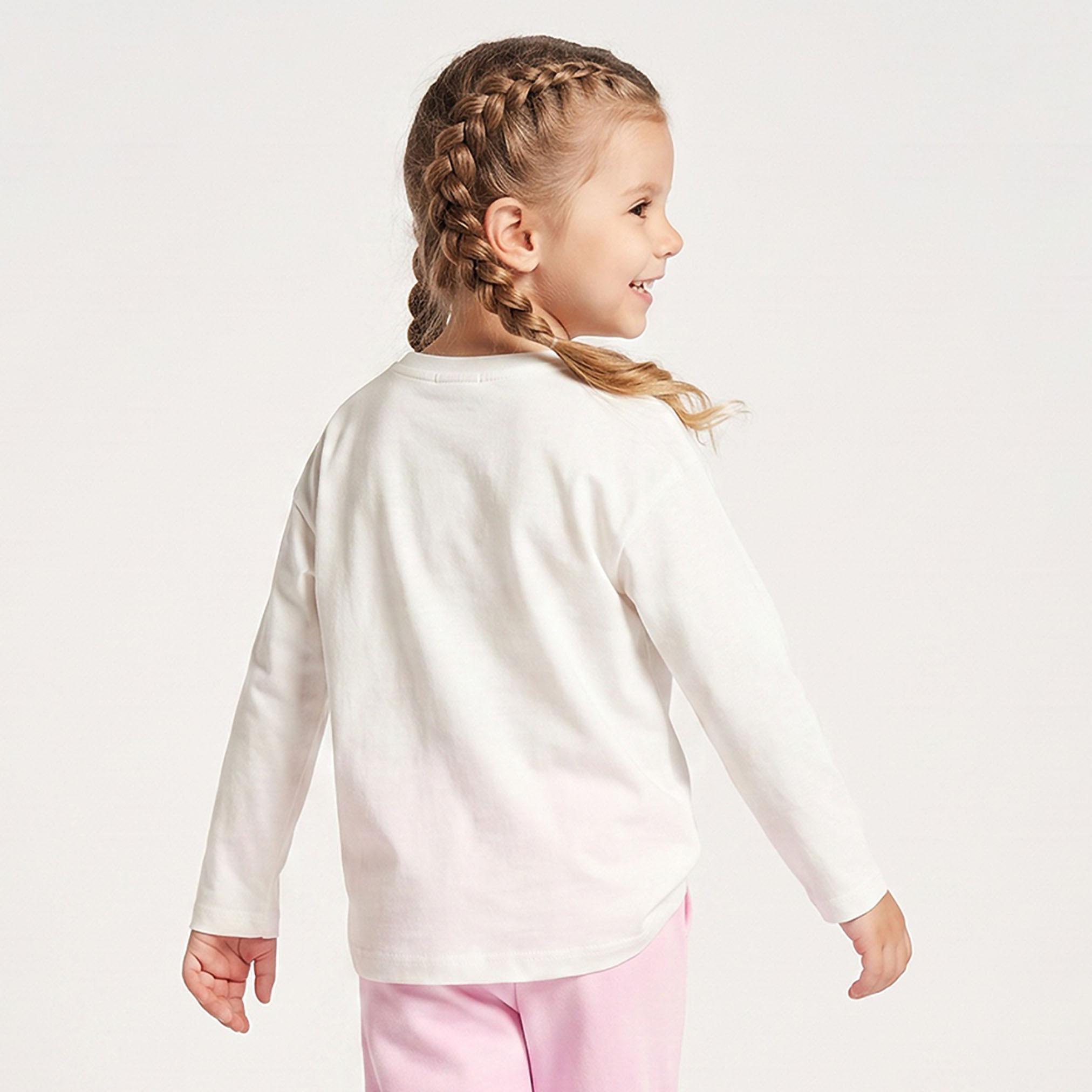 Juniors Crew Neck Long Sleeves T-shirt with Sequin Embellishment-girls-clothing-tshirts-image-3