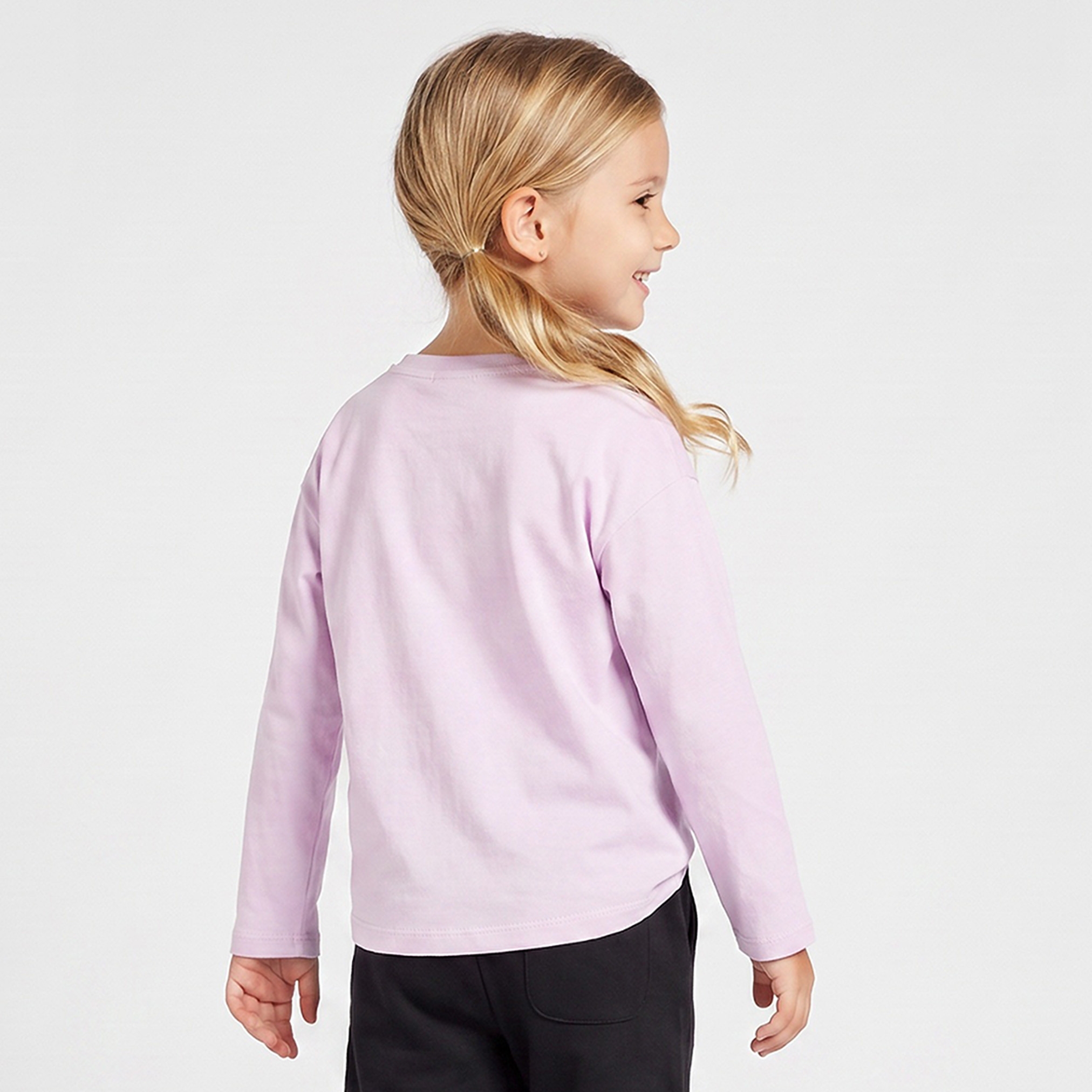 تيشيرت بياقة ضيقة وأكمام طويلة نجمة مرصّعة بالترتر من جونيورز-girls-clothing-tshirts-image-3
