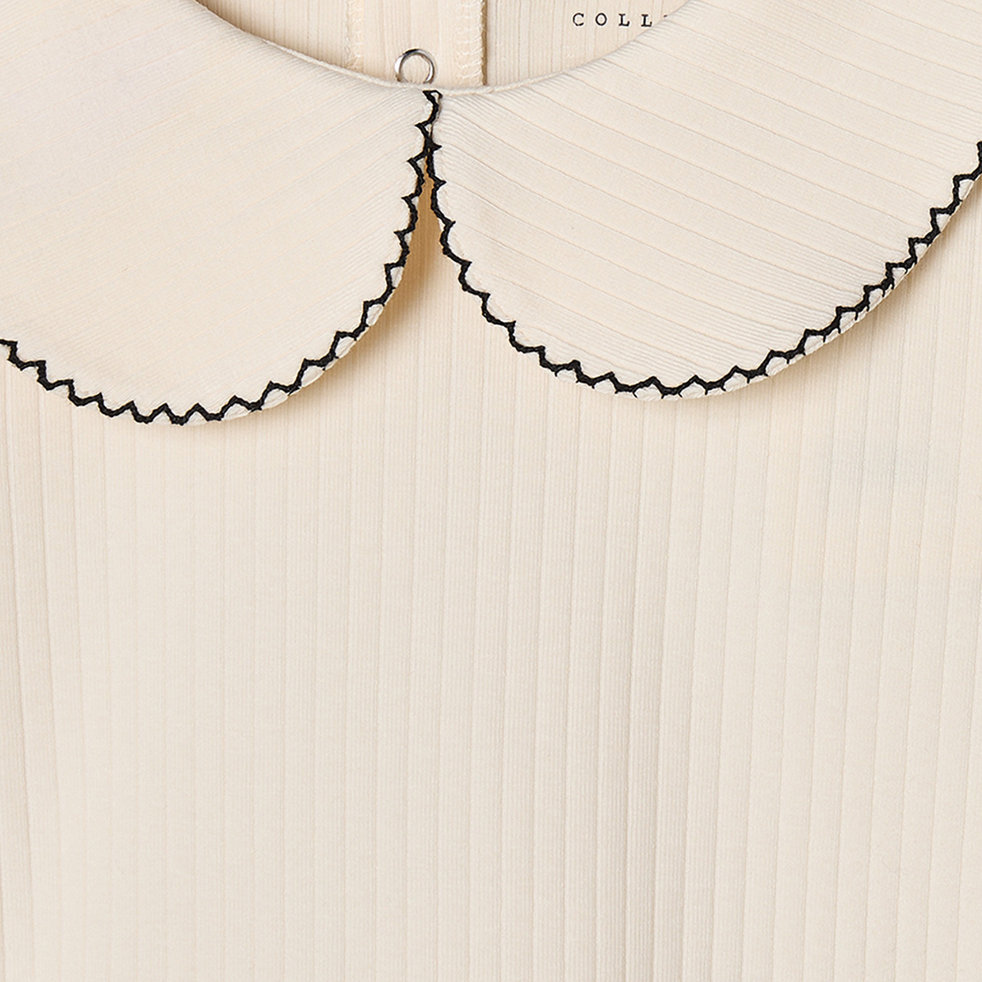 Juniors Peter Pan Collar Long Sleeves Top with Ribbed Texture-girls-clothing-tshirts-image-4
