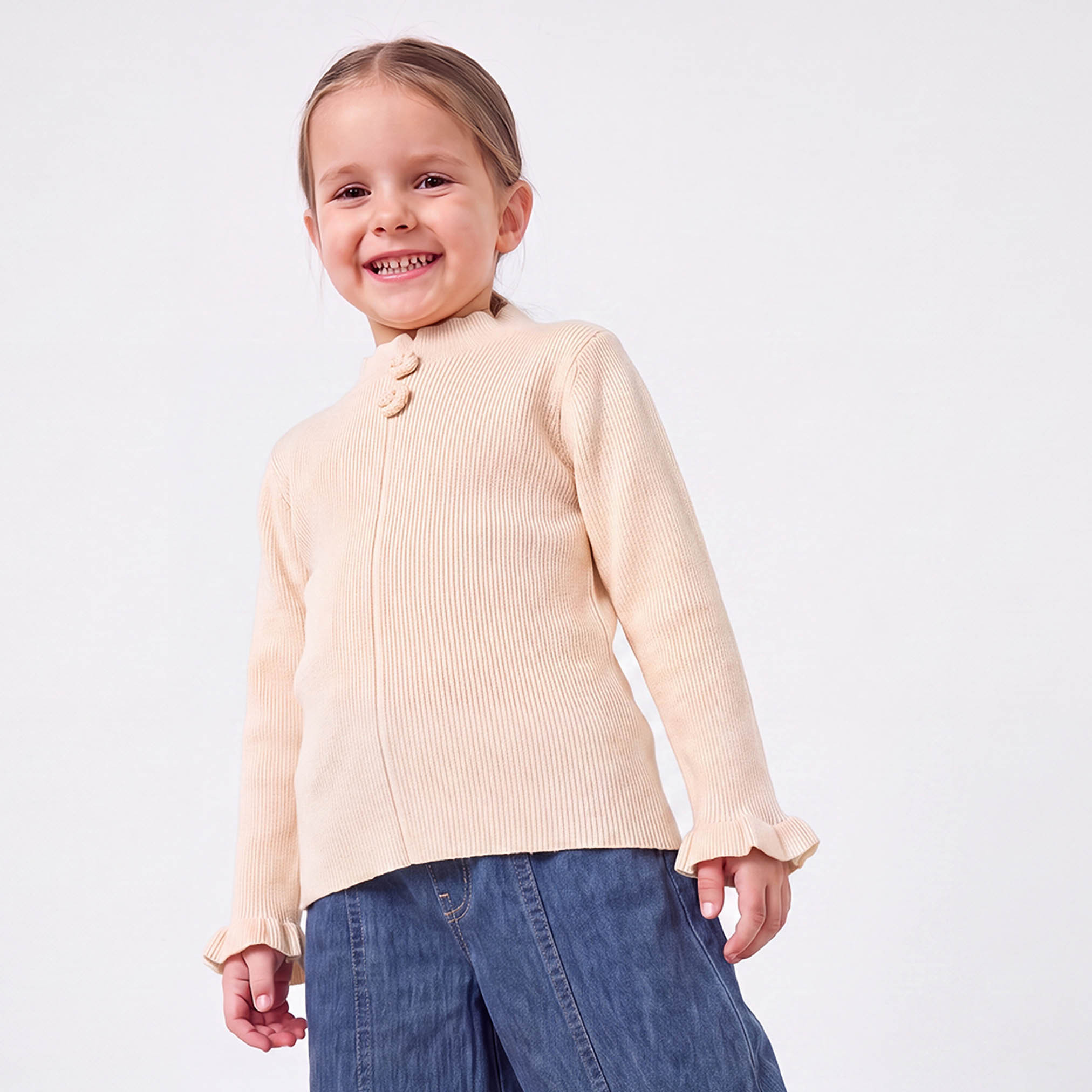 كارديجان مضلع بأكمام واسعة من جونيورز-girls-clothing-jumpersandcardigans-image-1