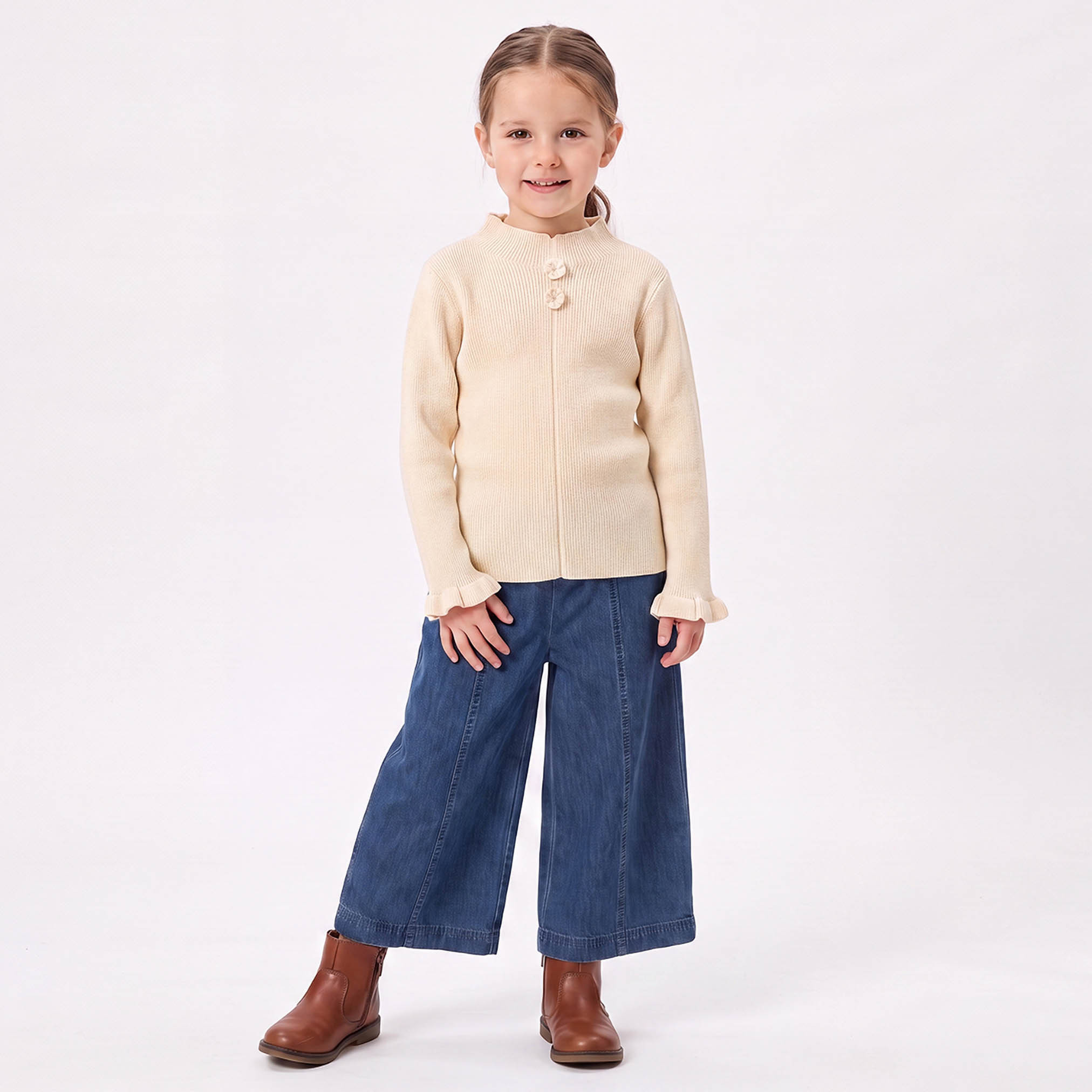 كارديجان مضلع بأكمام واسعة من جونيورز-girls-clothing-jumpersandcardigans-image-2