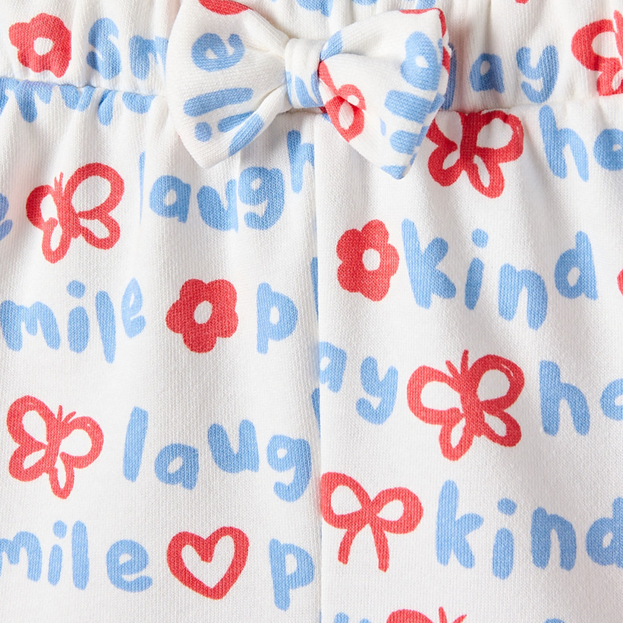 Juniors Knee Length Elasticated Waist Shorts with Typographic Print-baby-girls-clothing-bottoms-shorts-image-5