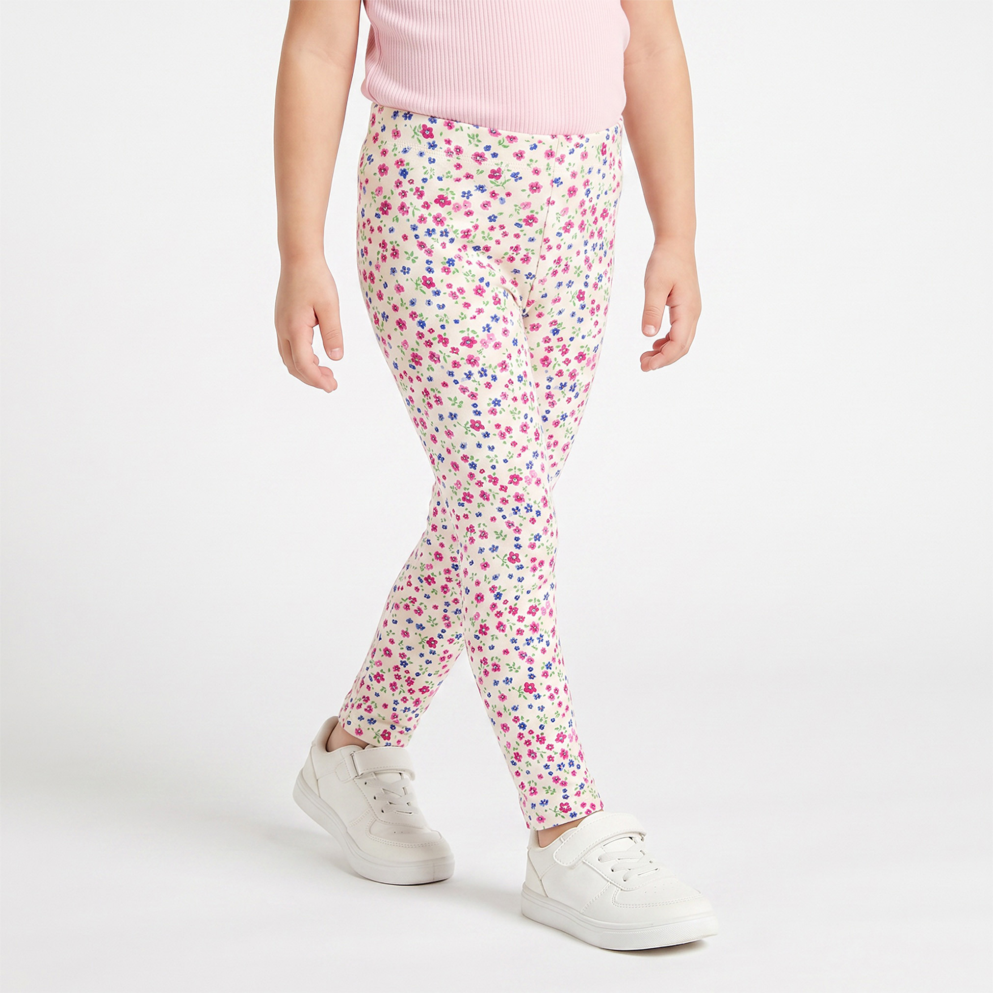 Juniors Leggings with Floral Print-baby-girls-clothing-bottoms-leggings-image-1