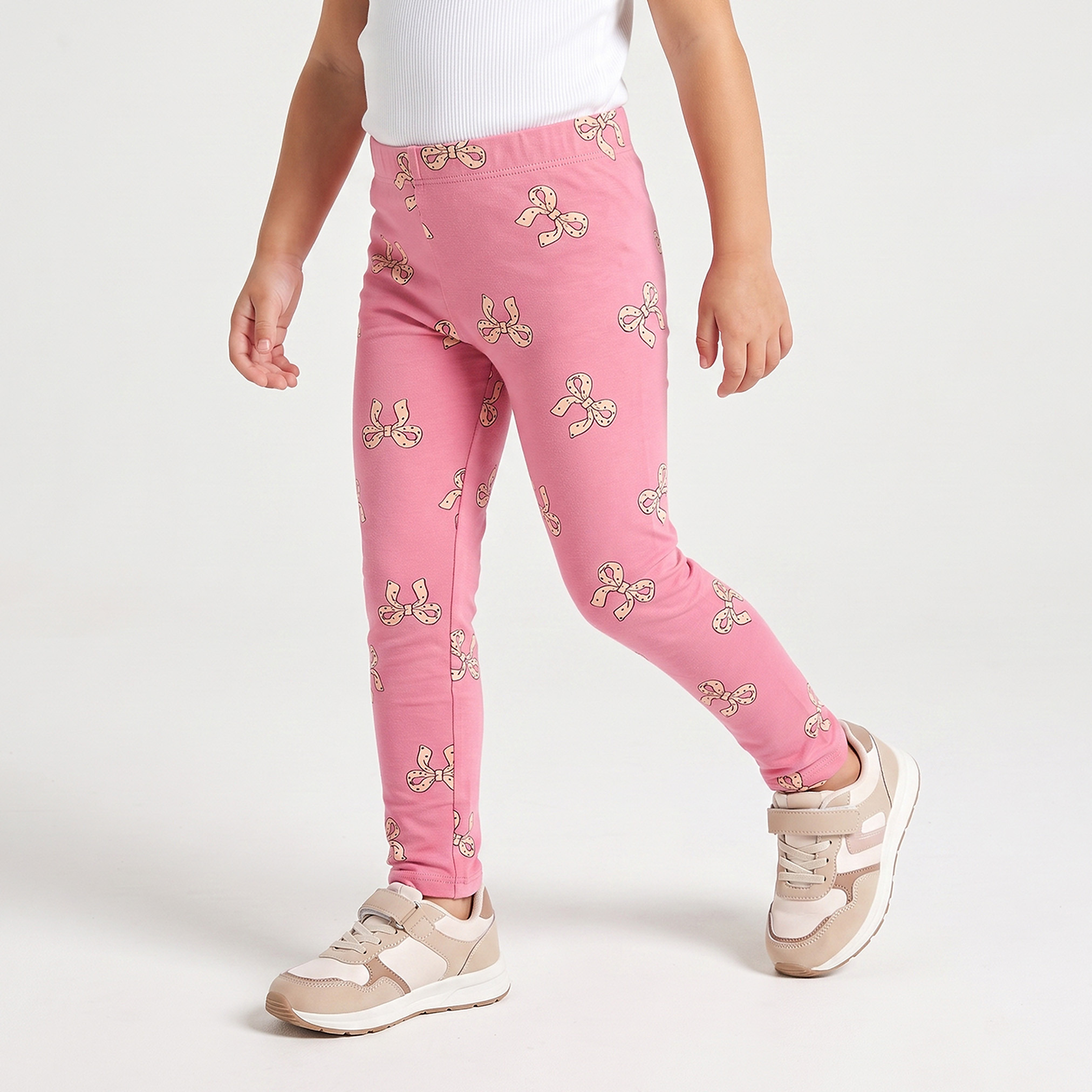 Juniors Leggings with Bow Print-baby-girls-clothing-bottoms-leggings-image-1