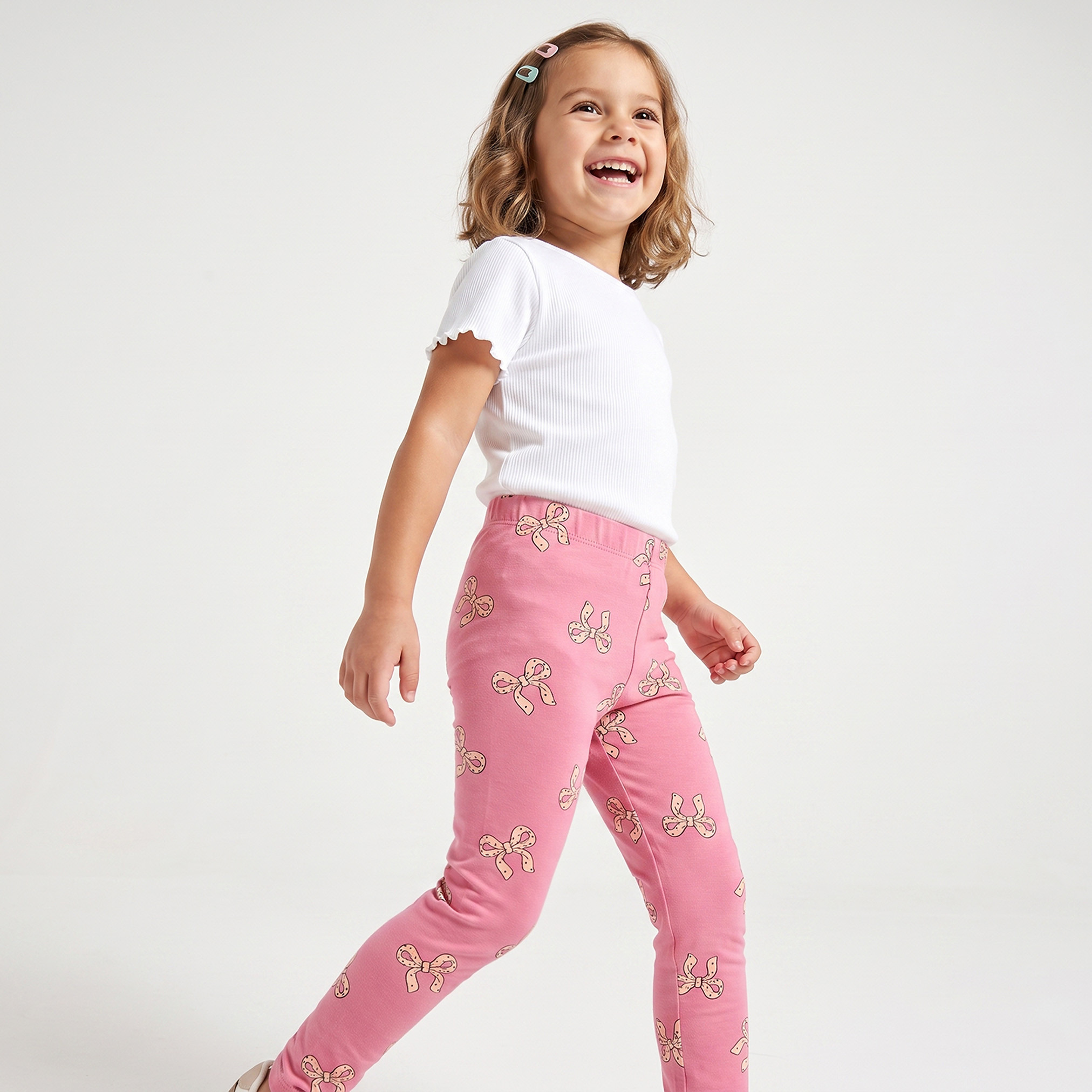 Juniors Leggings with Bow Print-baby-girls-clothing-bottoms-leggings-image-2