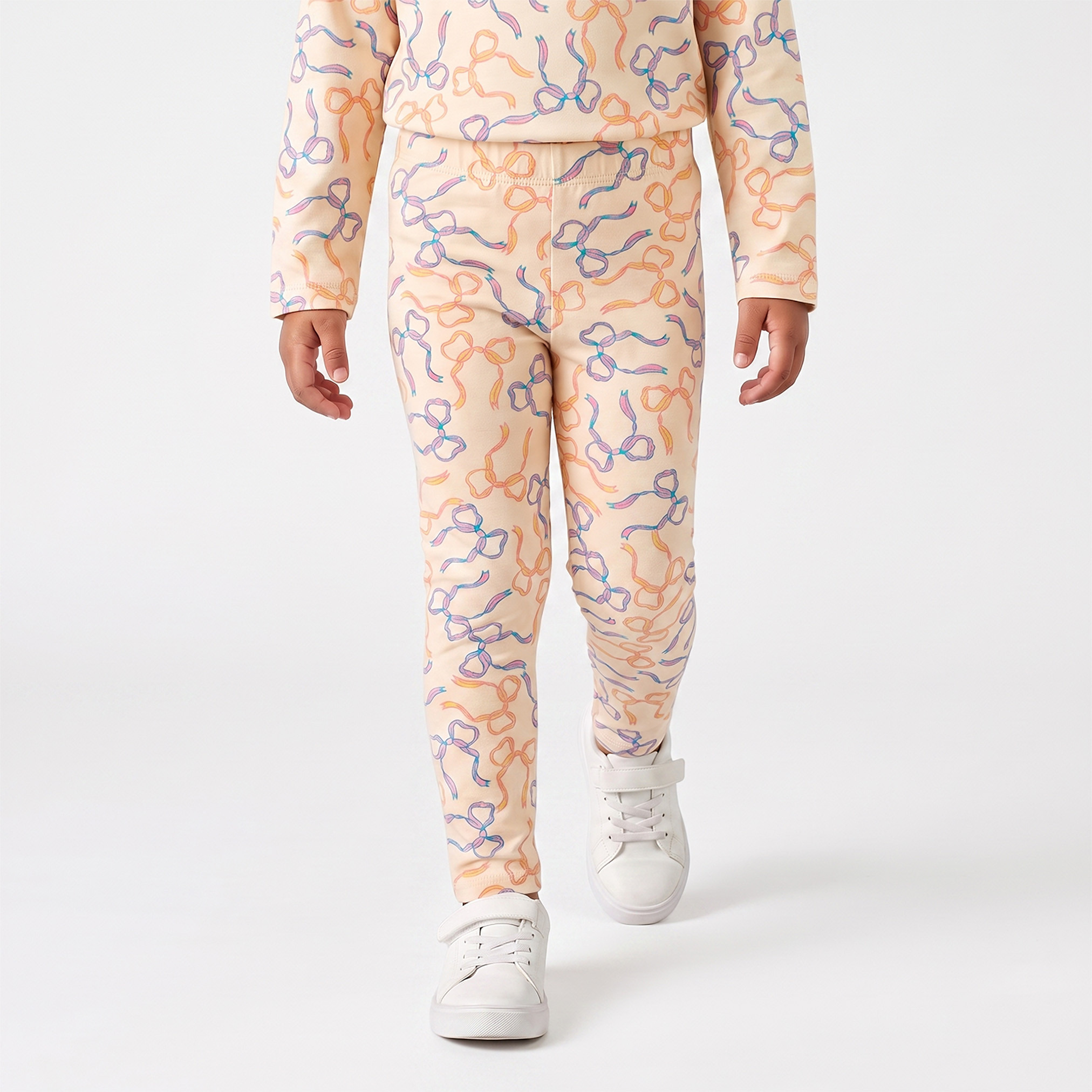 بنطلون ليقنز بطبعات فيونكة من جونيورز-baby-girls-clothing-bottoms-leggings-image-1