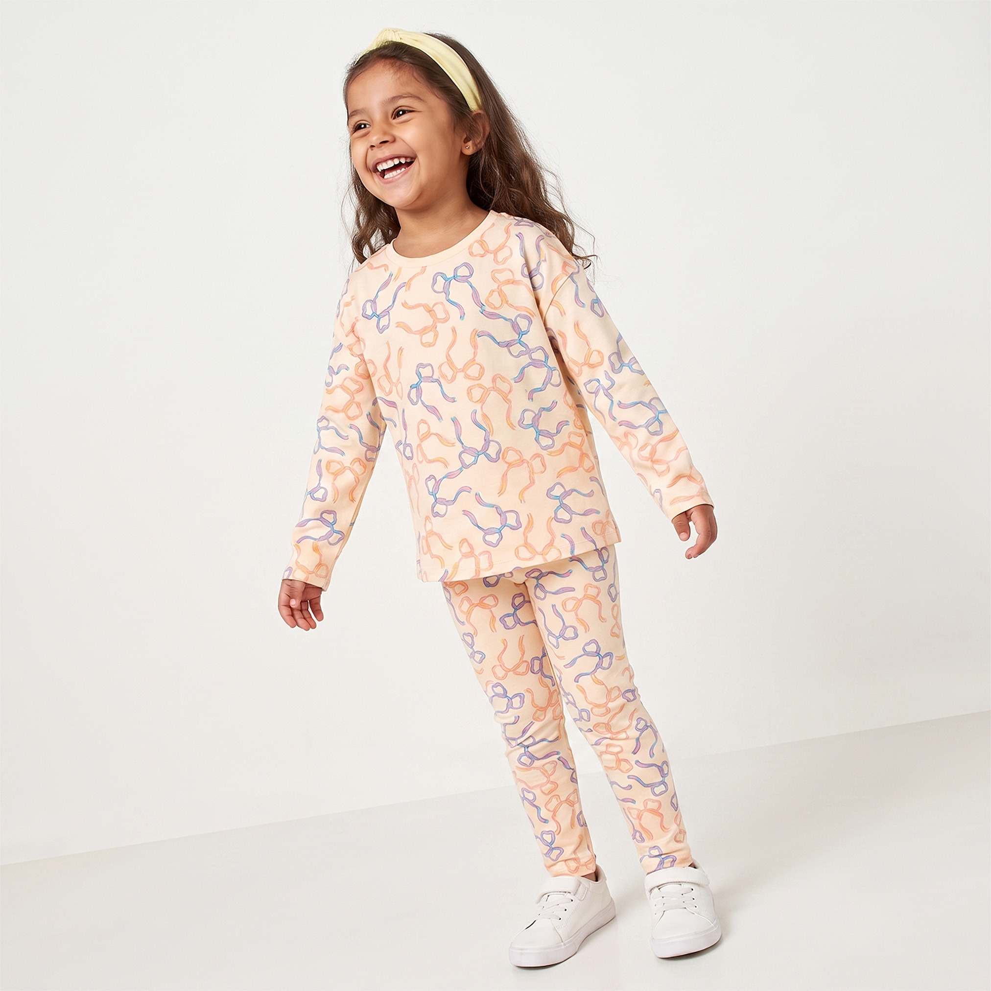 بنطلون ليقنز بطبعات فيونكة من جونيورز-baby-girls-clothing-bottoms-leggings-image-5