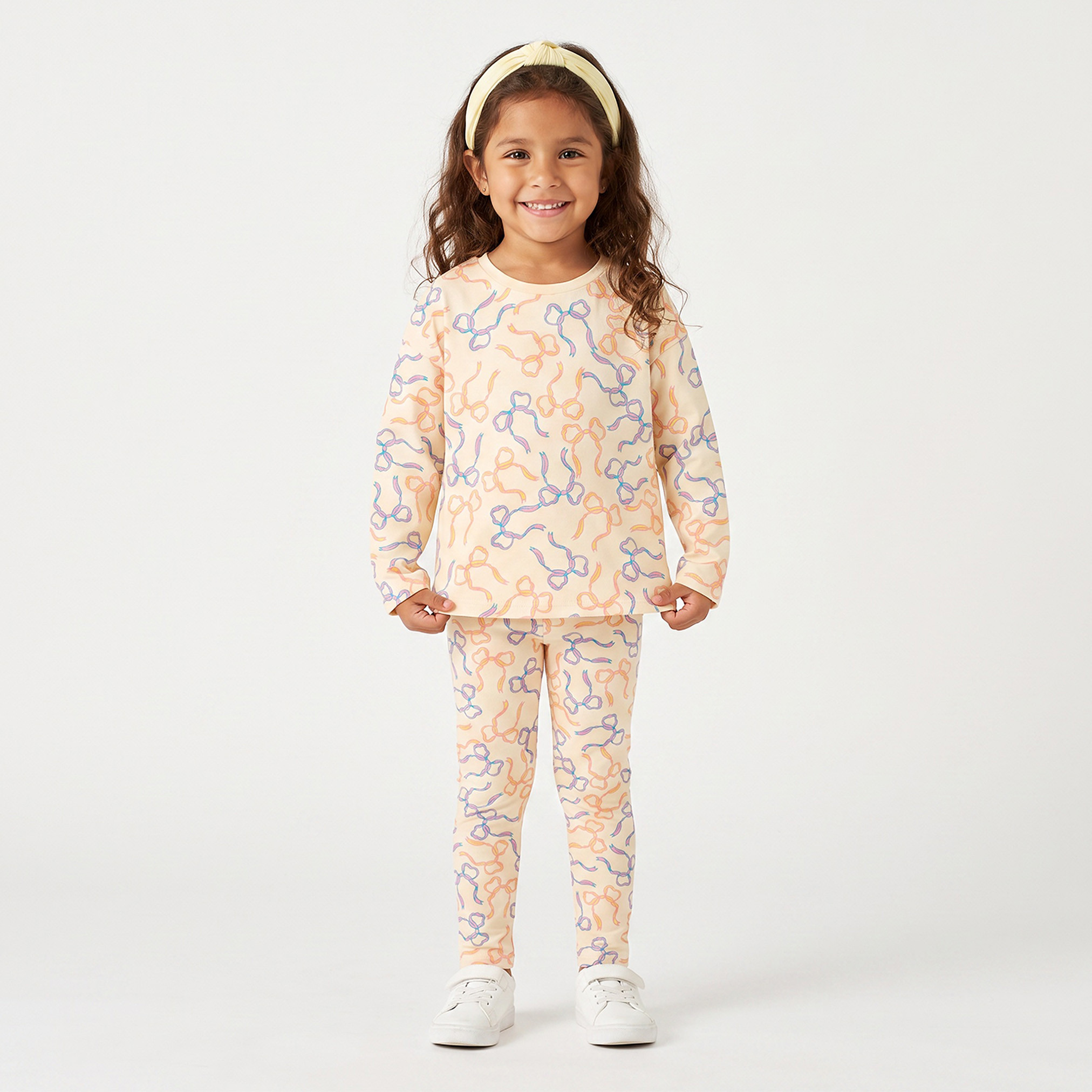 بنطلون ليقنز بطبعات فيونكة من جونيورز-baby-girls-clothing-bottoms-leggings-image-2
