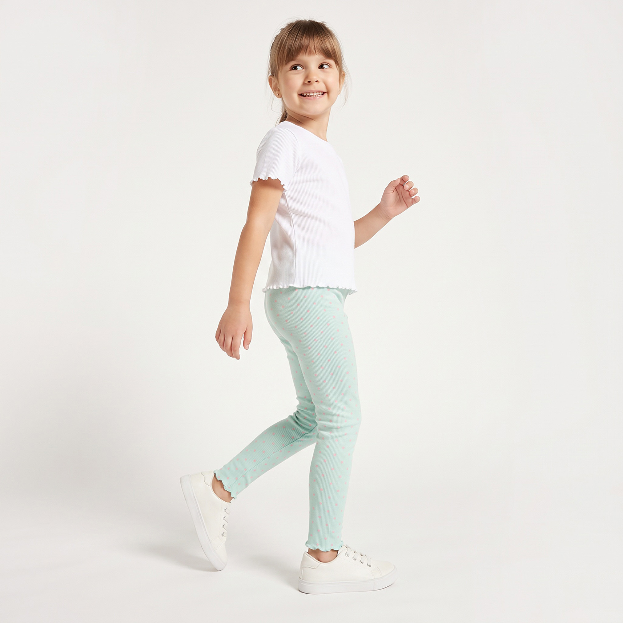Juniors Ribbed Leggings with Polka Dot Print-baby-girls-clothing-bottoms-leggings-image-7