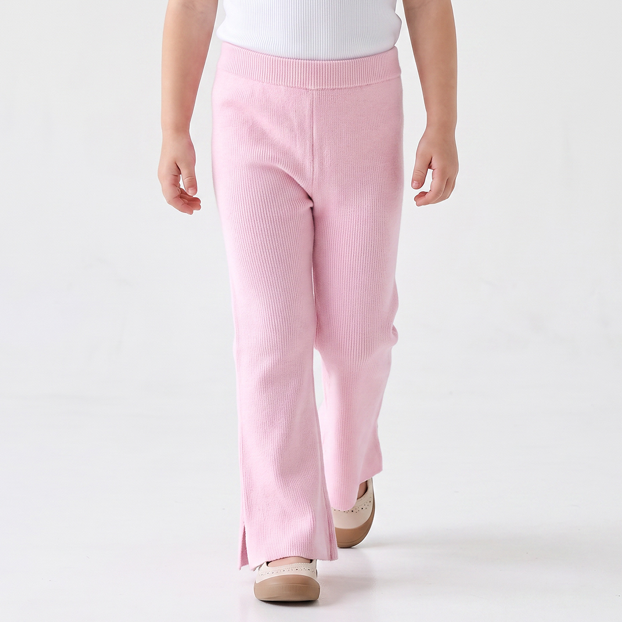 بنطلون ليقنز واسع بفتحة جانبية من جونيورز-baby-girls-clothing-bottoms-leggings-image-1