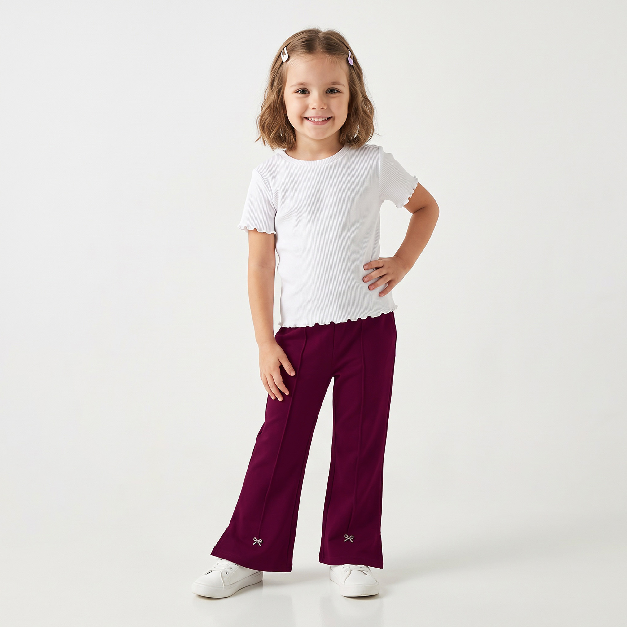 بنطلون ليقنز واسع من الأسفل من جونيورز-baby-girls-clothing-bottoms-leggings-image-2