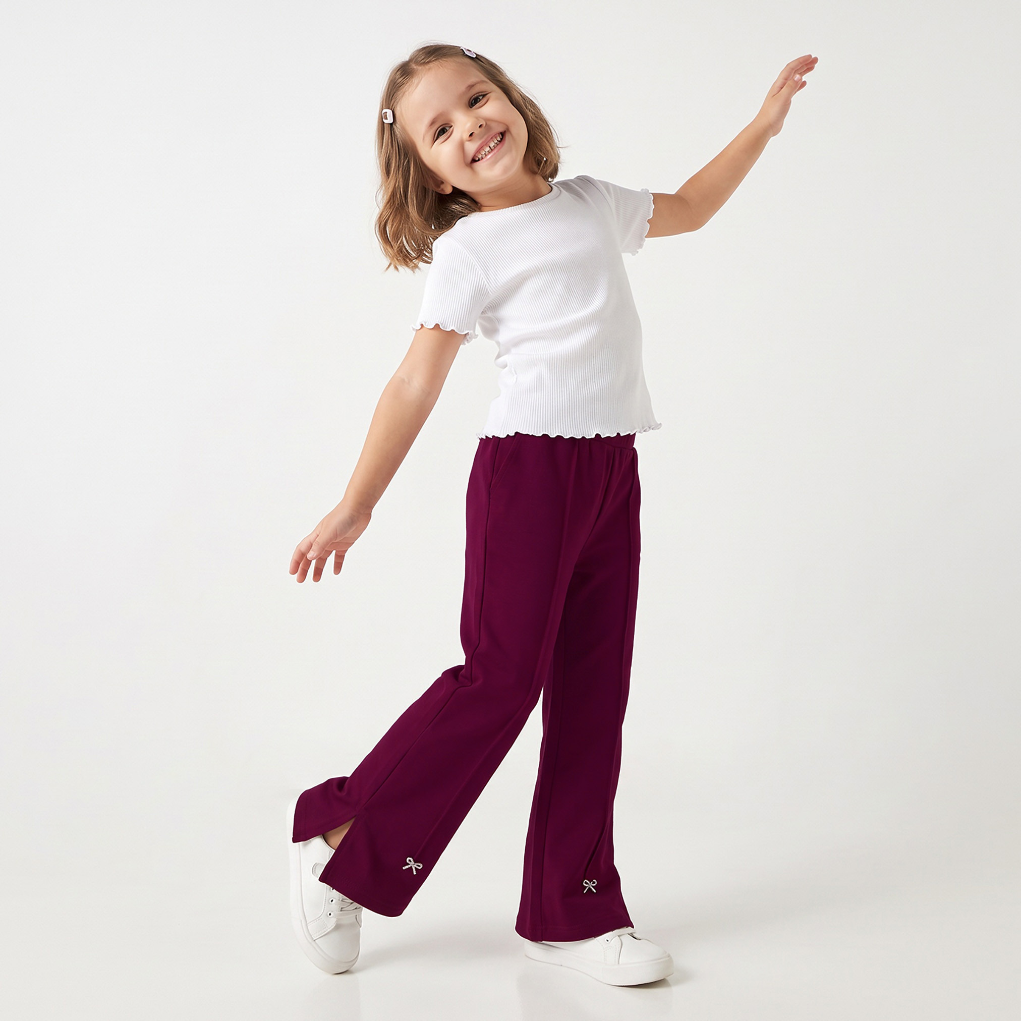 بنطلون ليقنز واسع من الأسفل من جونيورز-baby-girls-clothing-bottoms-leggings-image-5
