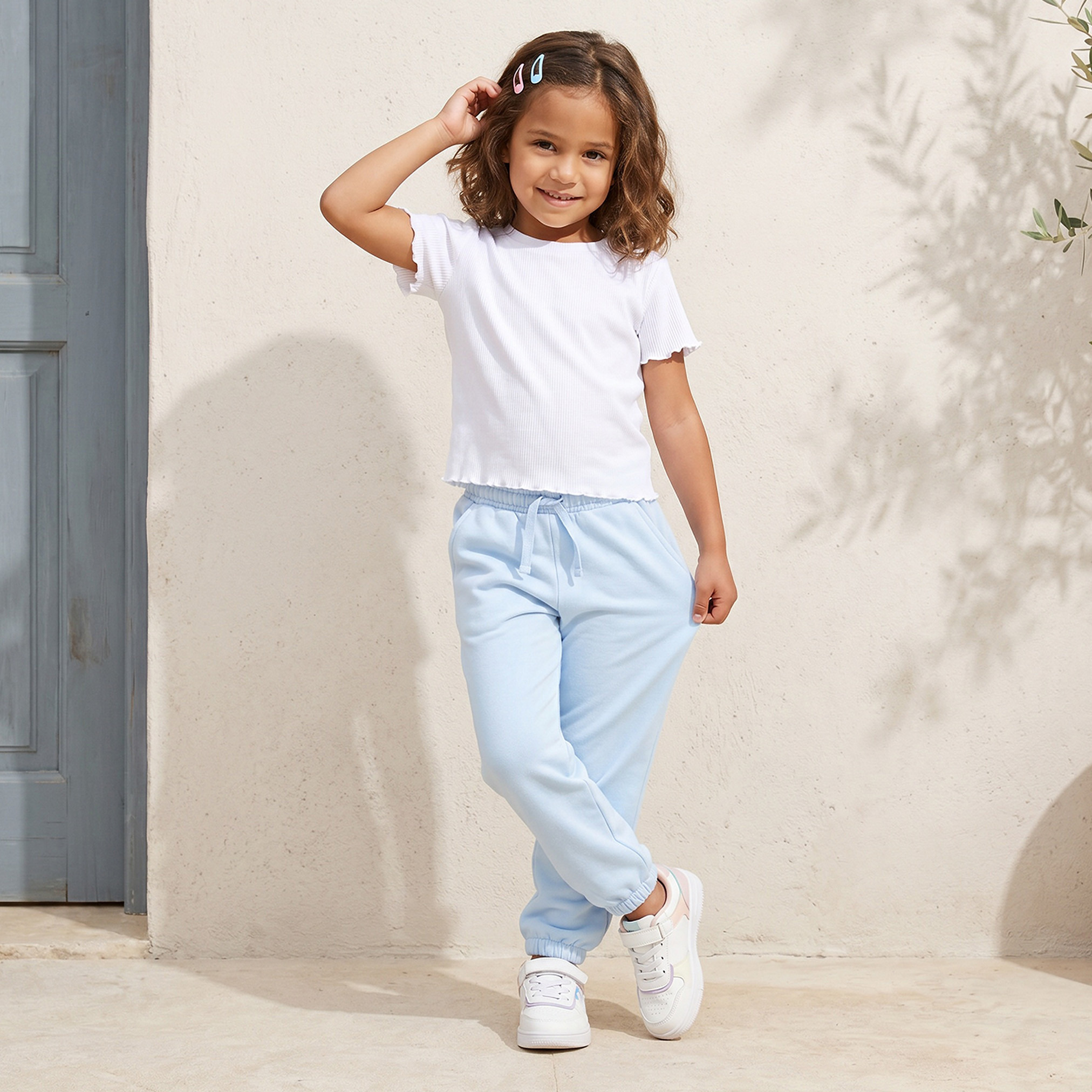 بنطلون جوجرز بخصر مطاطي وقابل للسحب مع جيوب من جونيورز-baby-girls-clothing-bottoms-joggersandtrackpants-image-5