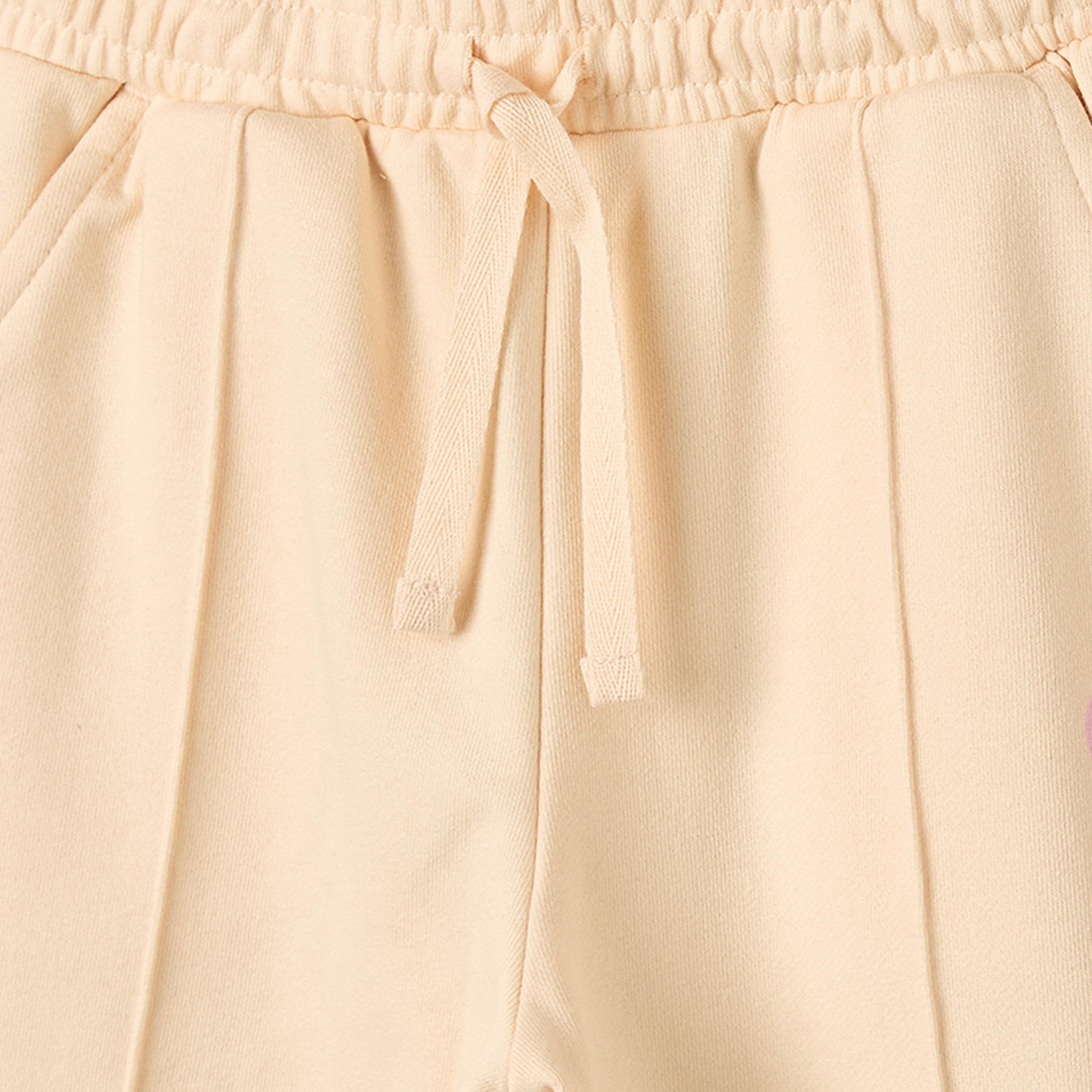 Juniors Elasticated Drawstring Waist Wide Leg Track Pants with Panelled Design-baby-girls-clothing-bottoms-joggersandtrackpants-image-4