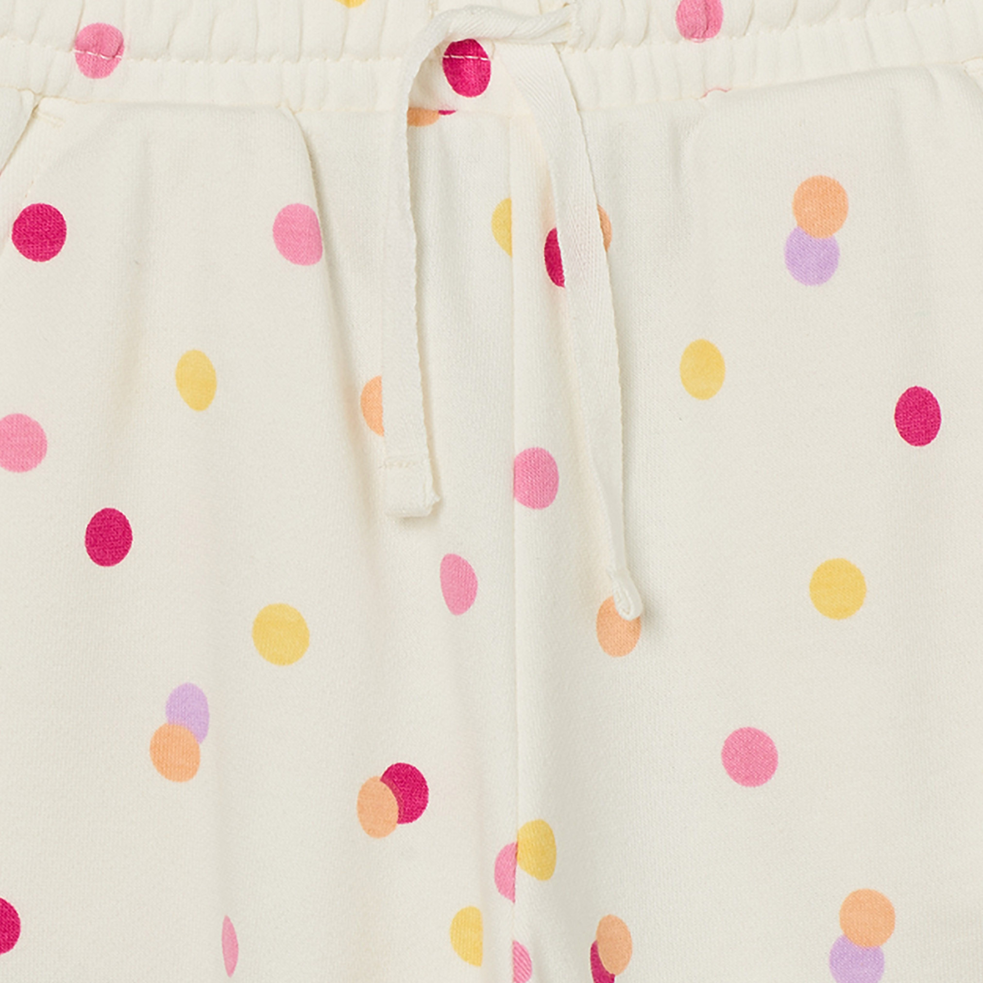 بنطلون رياضي بخصر مطاطي وطبعات منقطة من جونيورز-baby-girls-clothing-bottoms-joggersandtrackpants-image-4