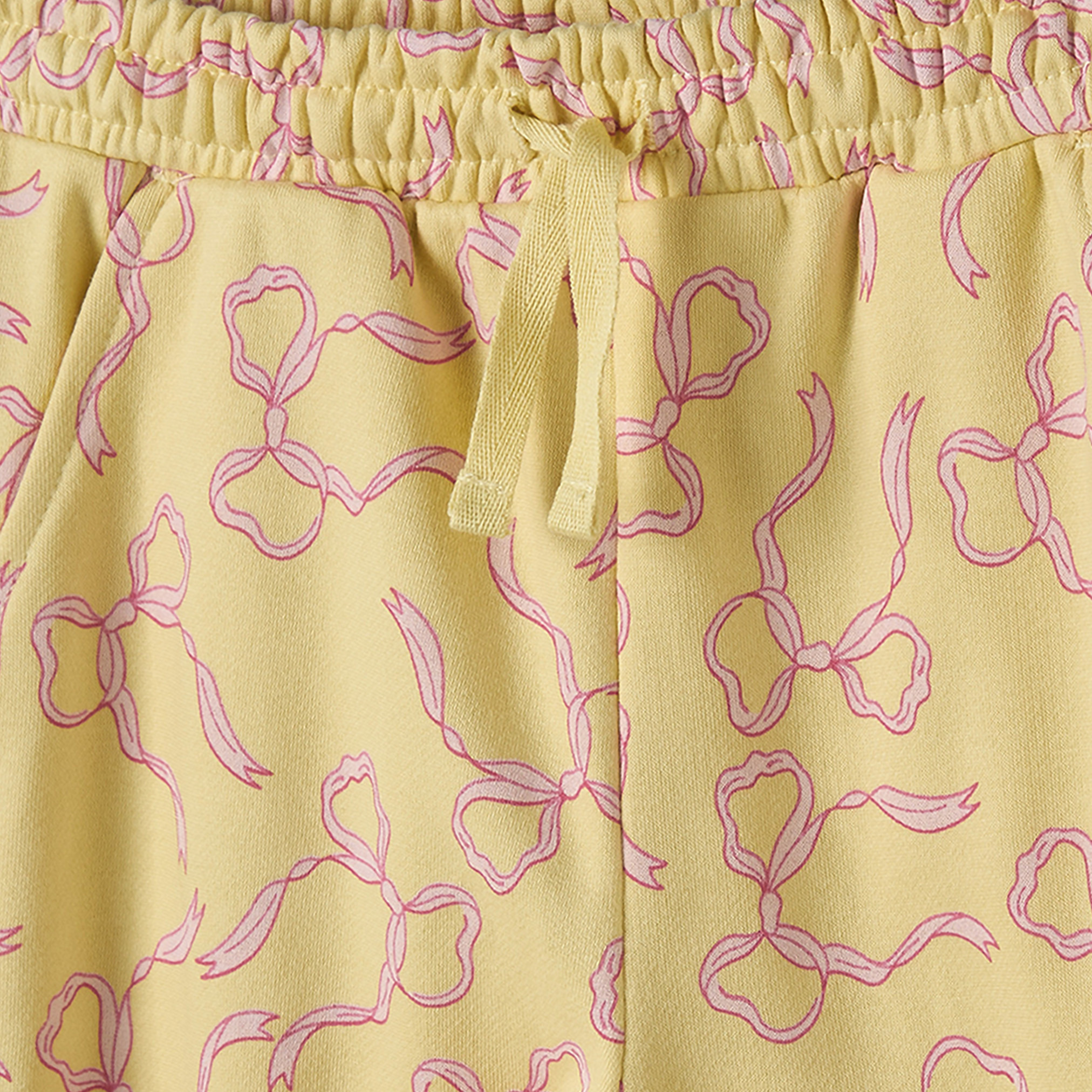 Juniors Elasticated Drawstring Waist Joggers with Bow Print-baby-girls-clothing-bottoms-joggersandtrackpants-image-4