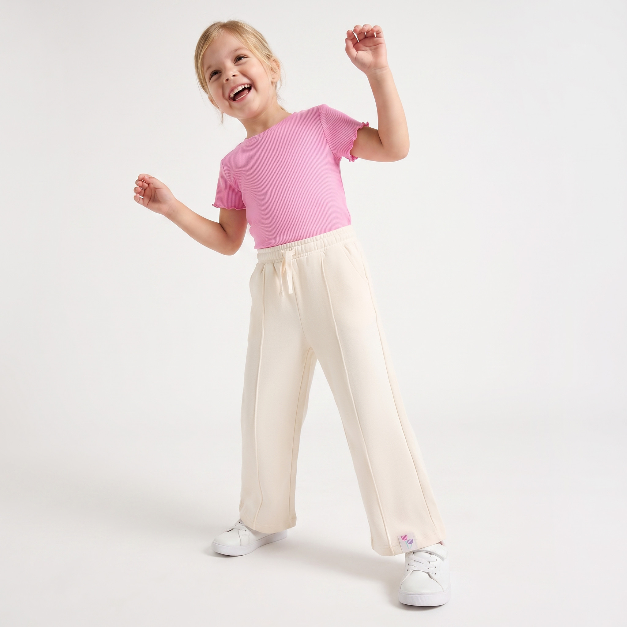 Juniors Elasticated Drawstring Waist Track Pants with Pockets-baby-girls-clothing-bottoms-joggersandtrackpants-image-6