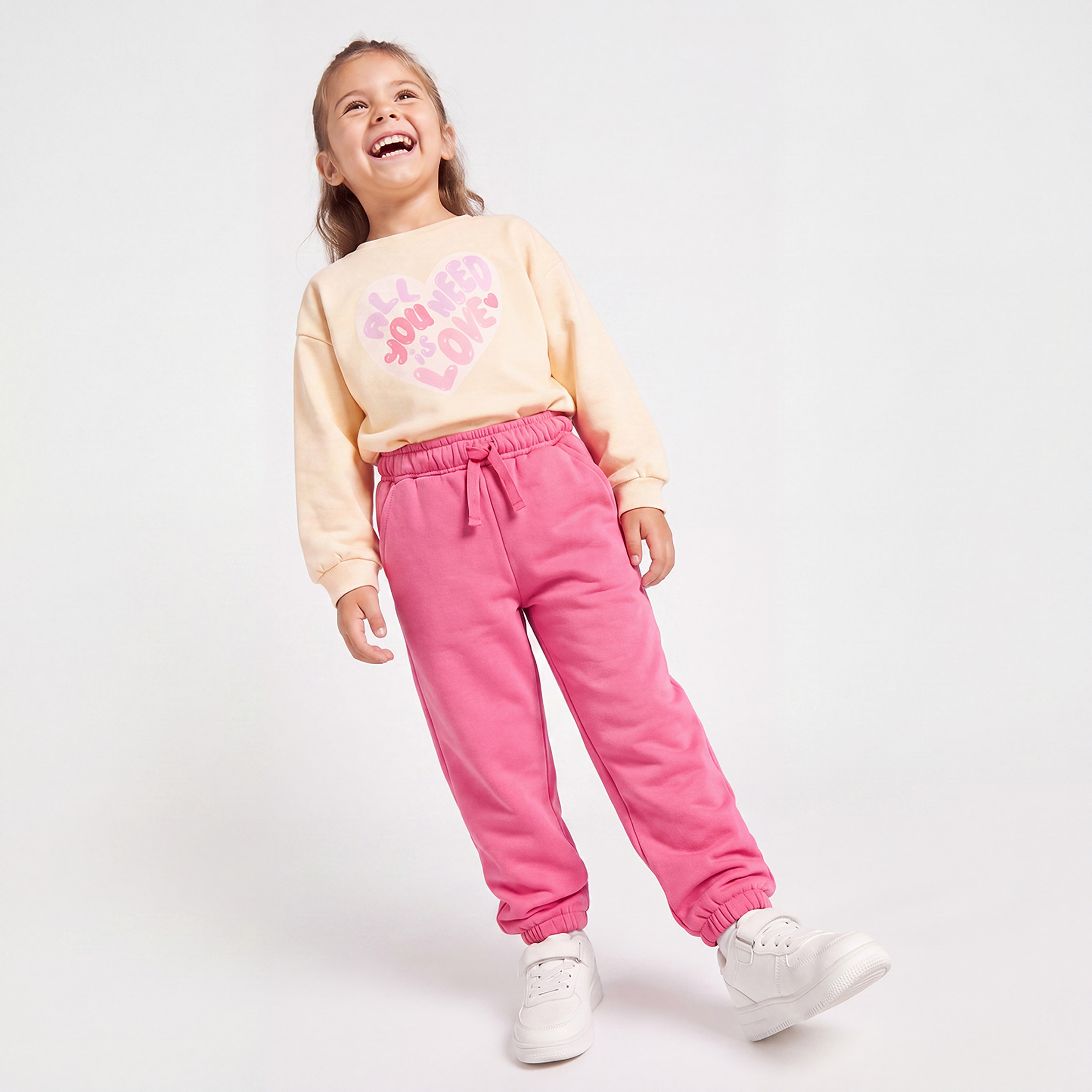 بنطلون رياضي بخصر مطاطي برباط وجيوب من جونيورز-baby-girls-clothing-bottoms-joggersandtrackpants-image-2