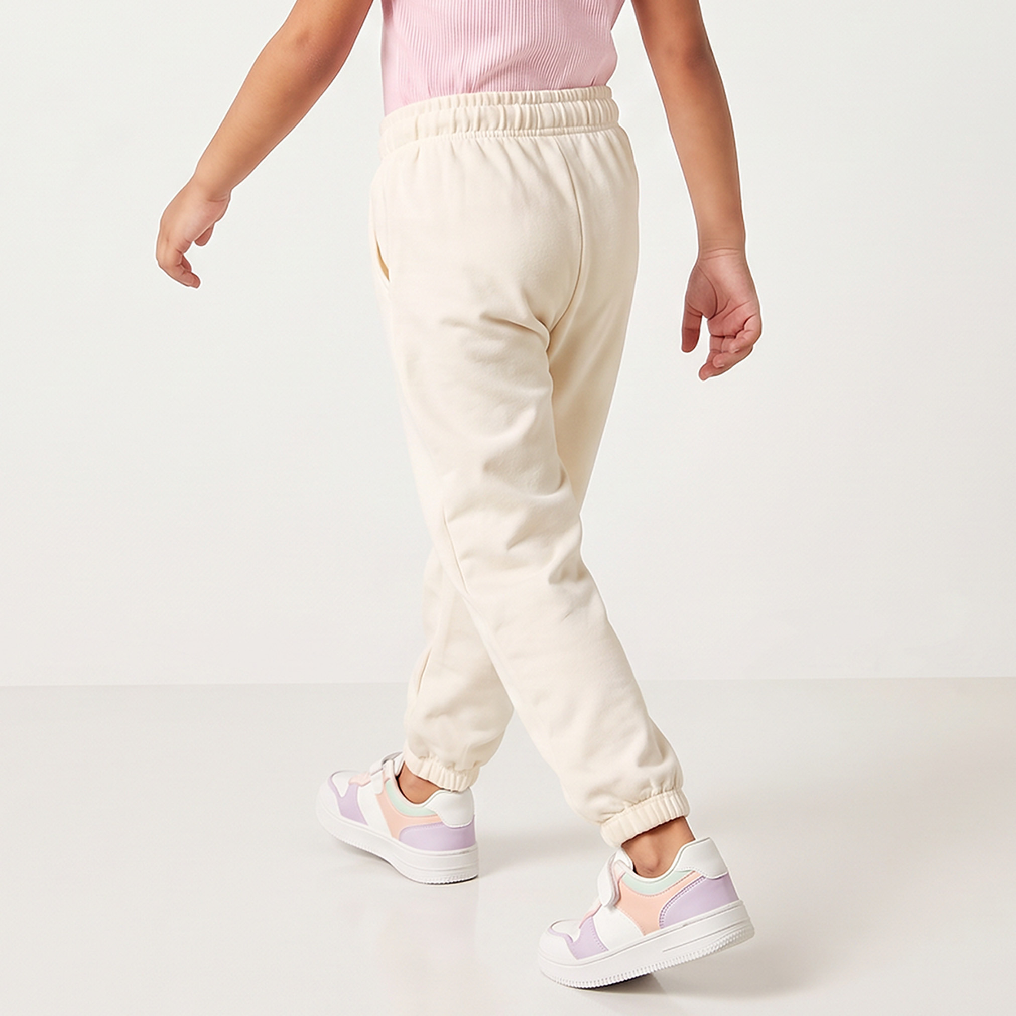 Juniors Elasticated Drawstring Waist Joggers with Pockets-baby-girls-clothing-bottoms-joggersandtrackpants-image-3