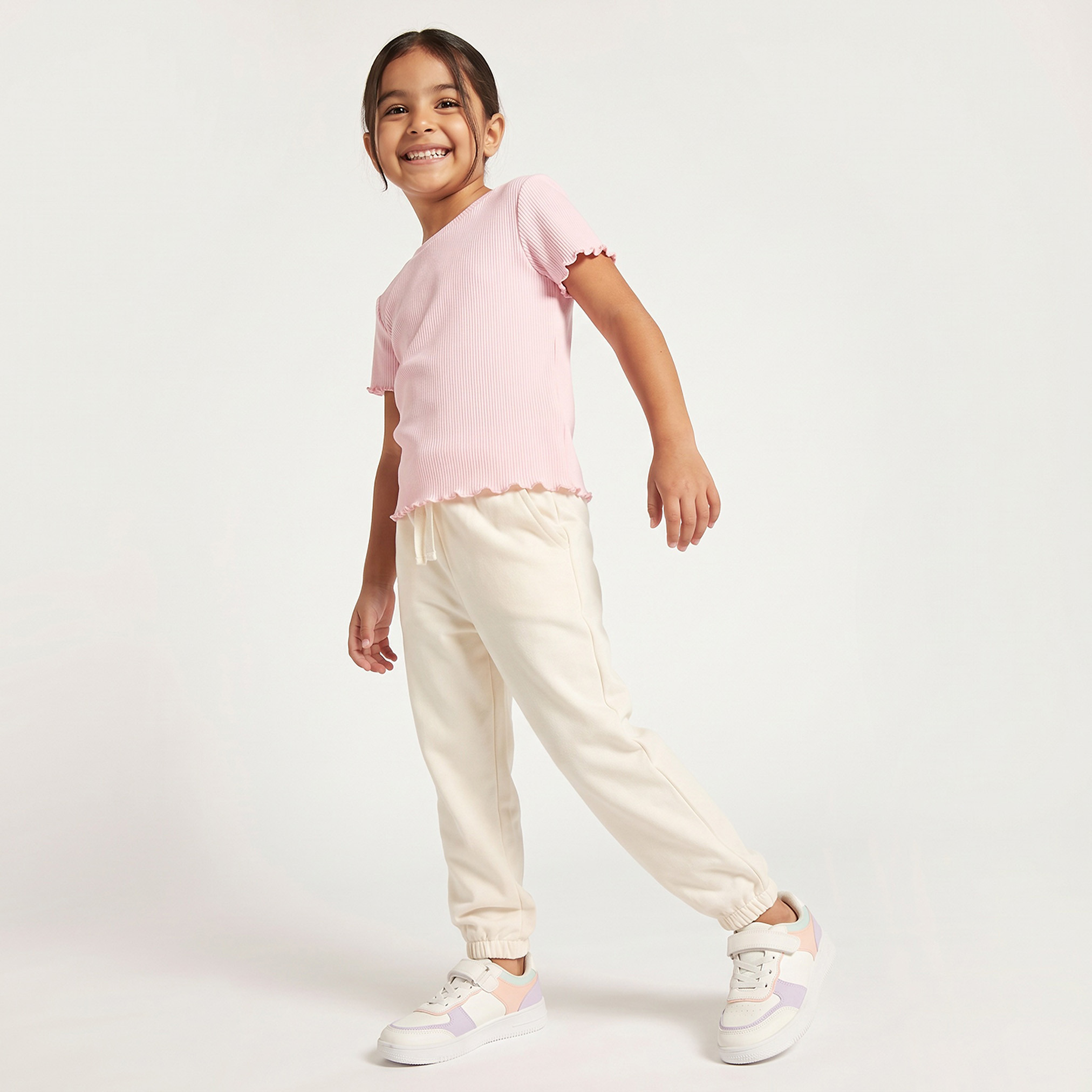 Juniors Elasticated Drawstring Waist Joggers with Pockets-baby-girls-clothing-bottoms-joggersandtrackpants-image-5