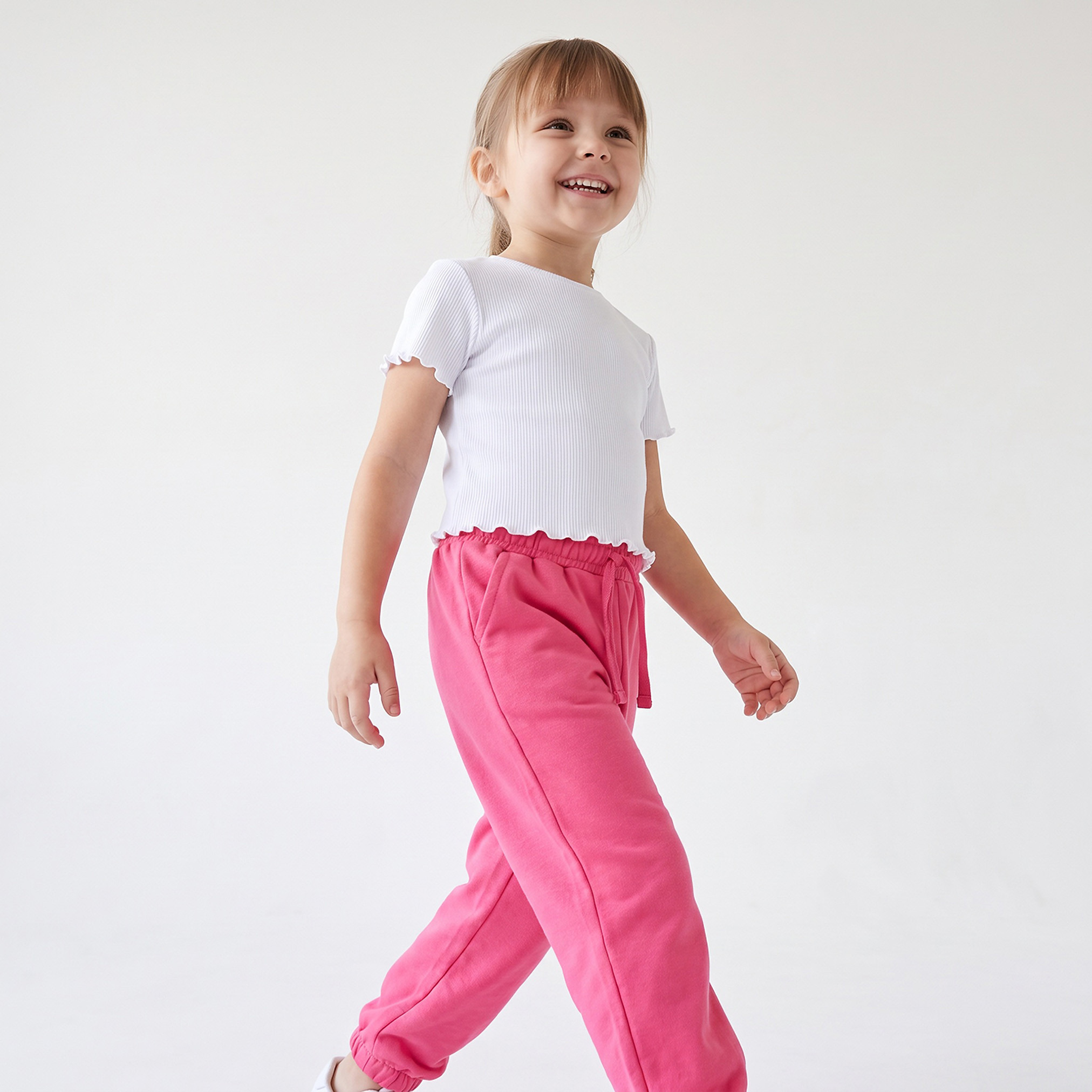 بنطلون رياضي بخصر مطاطي ورباط وجيوب من جونيورز-baby-girls-clothing-bottoms-joggersandtrackpants-image-5