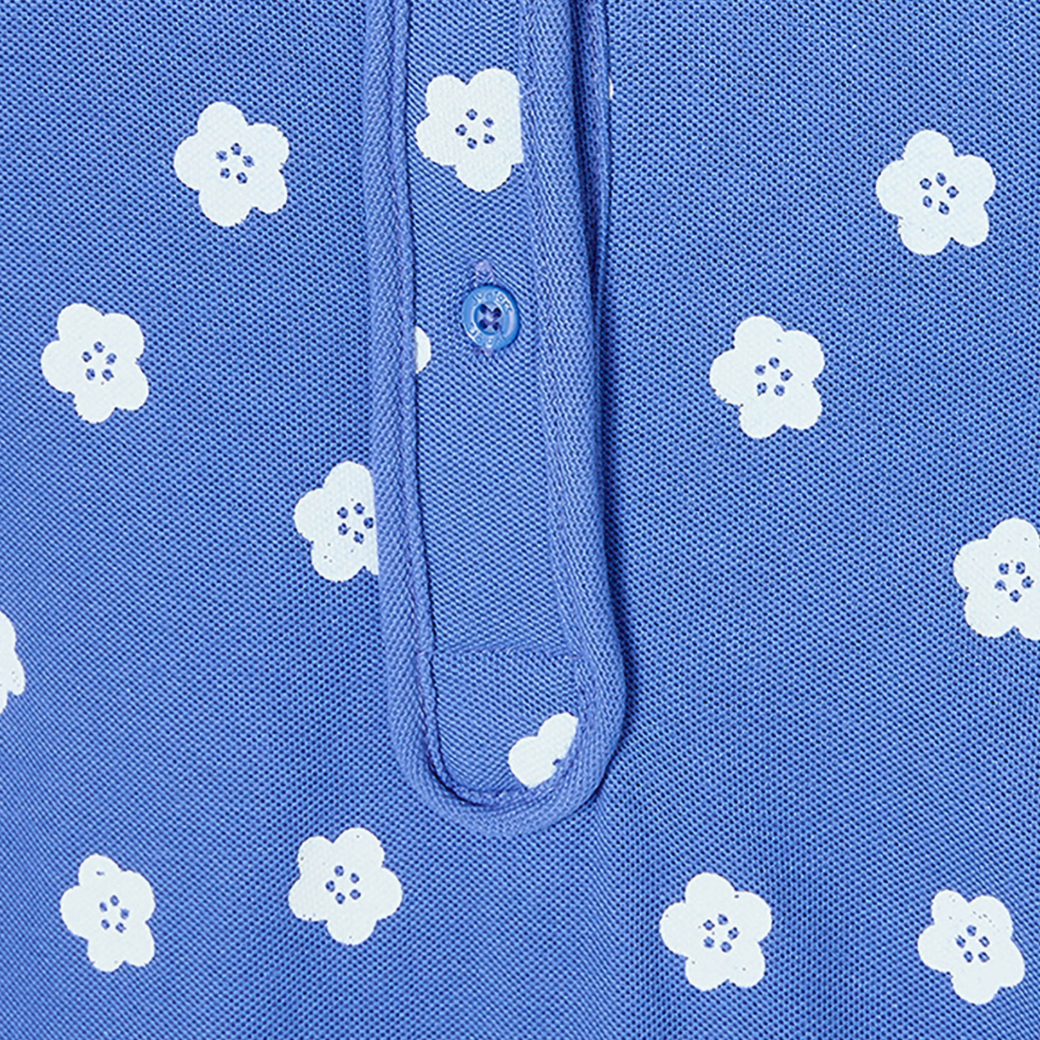 Juniors Collared Short Sleeves Knee Length Polo Dress with Floral Print-girls-clothing-dressesandjumpsuits-image-3