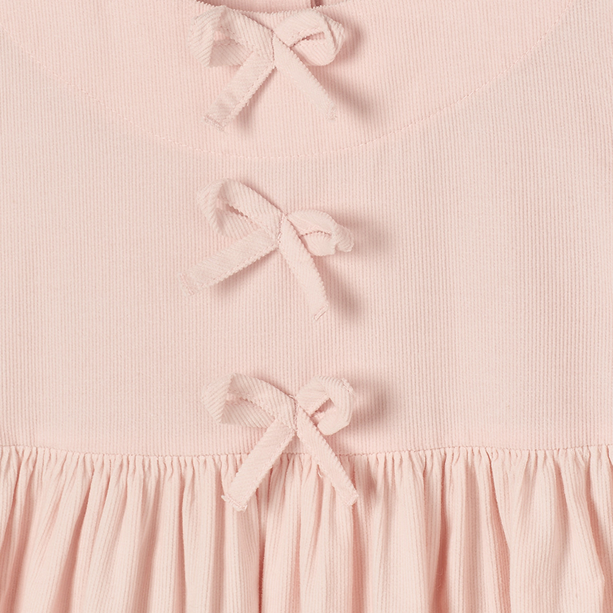 Juniors Round Neck Long Sleeves Knee Length Skater Dress with Bow Accent-girls-clothing-dressesandjumpsuits-image-3