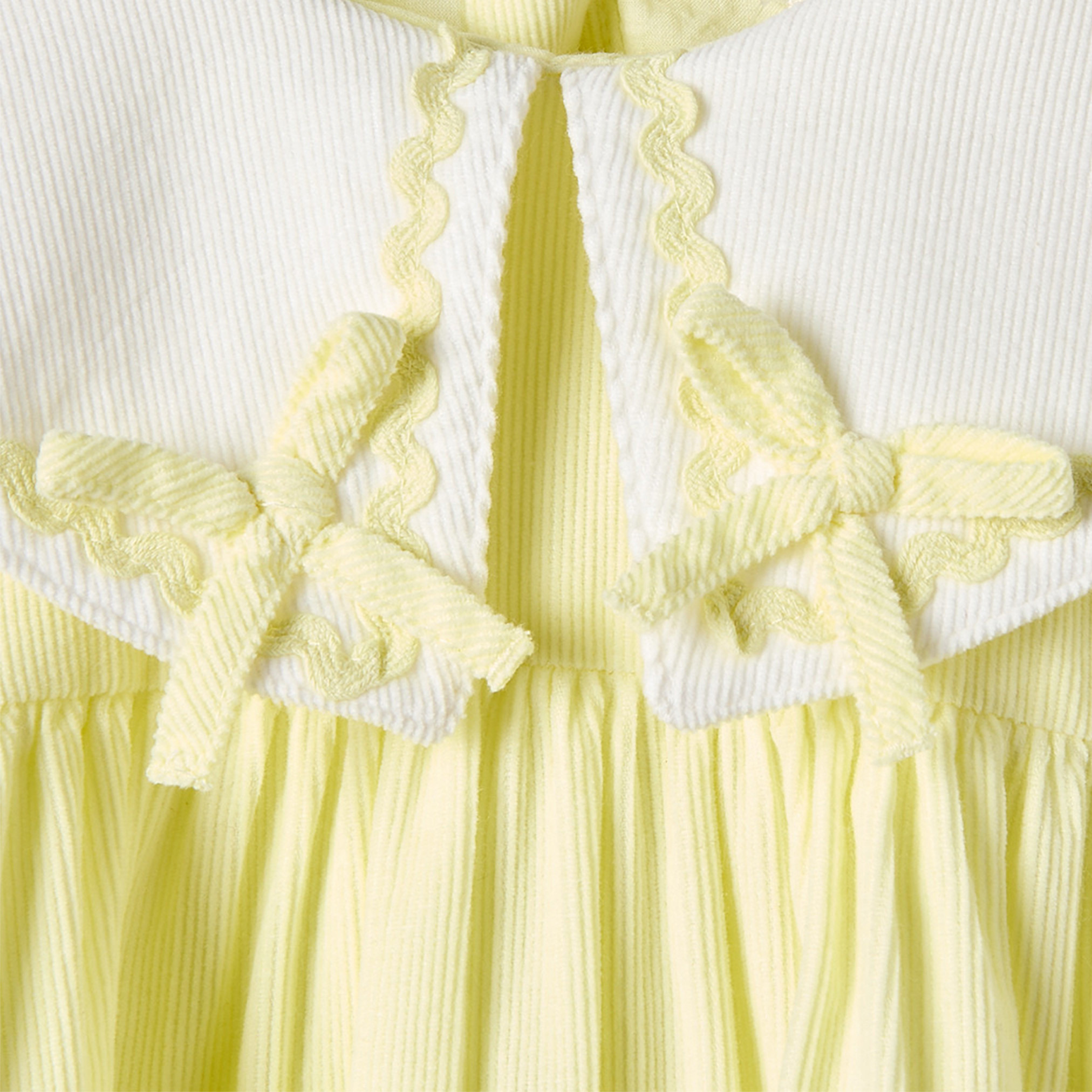 Juniors Peter Pan Collar Long Sleeves Knee Length Skater Dress with Lace Trim-girls-clothing-dressesandjumpsuits-image-3