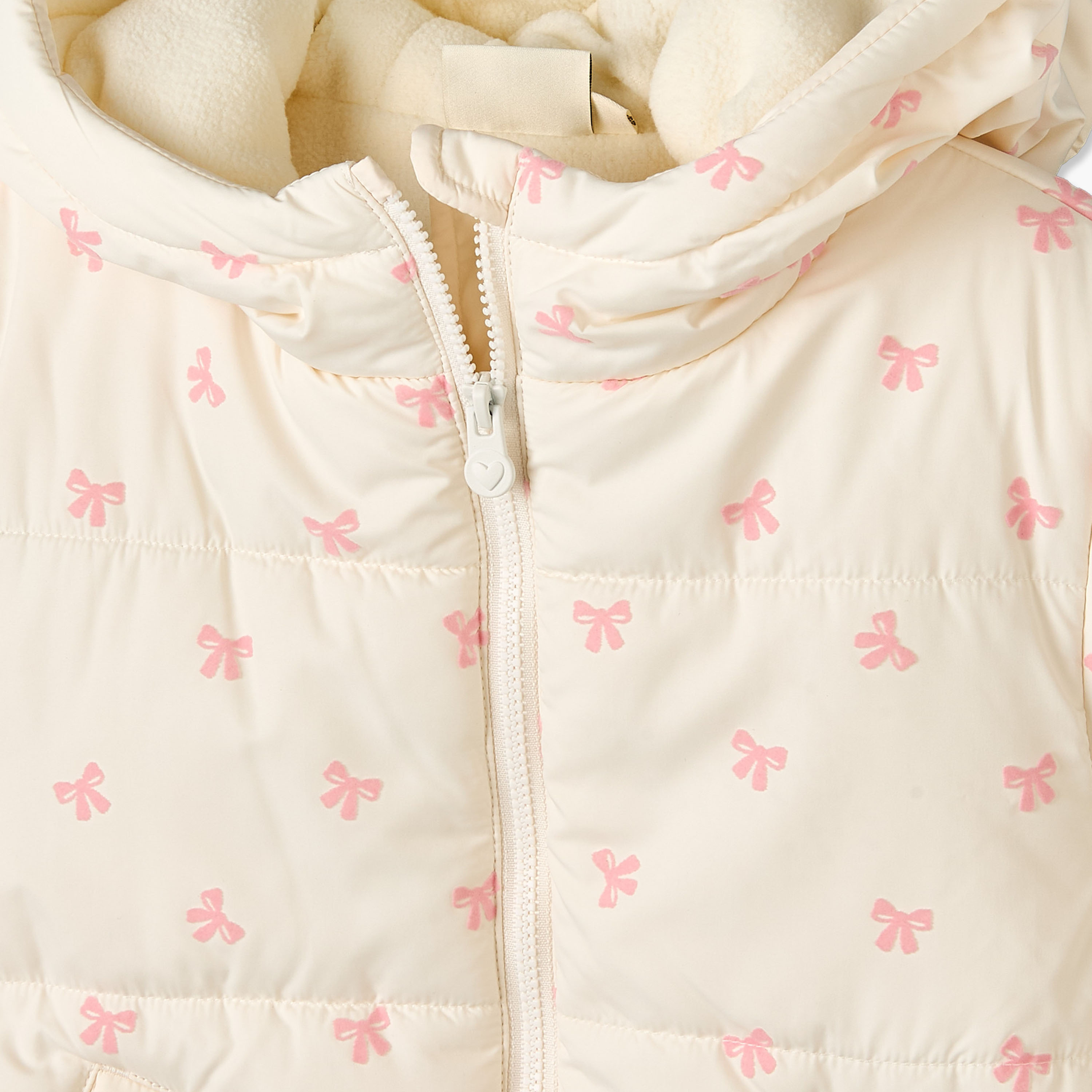 جاكيت منفوخ بطبعات فيونكة وسحاب إغلاق من جونيورز-baby-girls-clothing-winterwear-jacketsandcoats-image-4