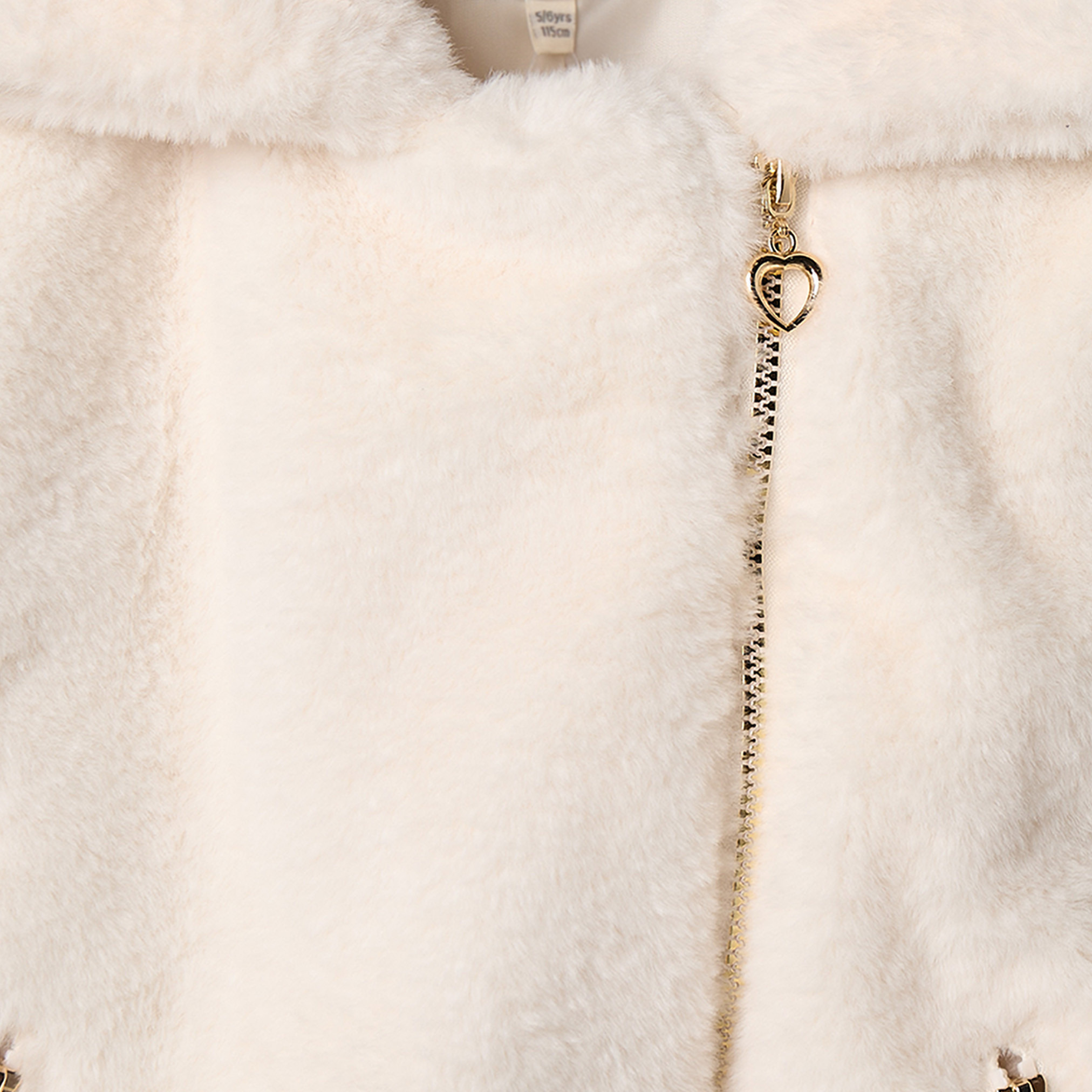 جاكيت بايكر فرو صناعي بسحاب إغلاق من جونيورز-baby-girls-clothing-jacketsandcoats-image-4