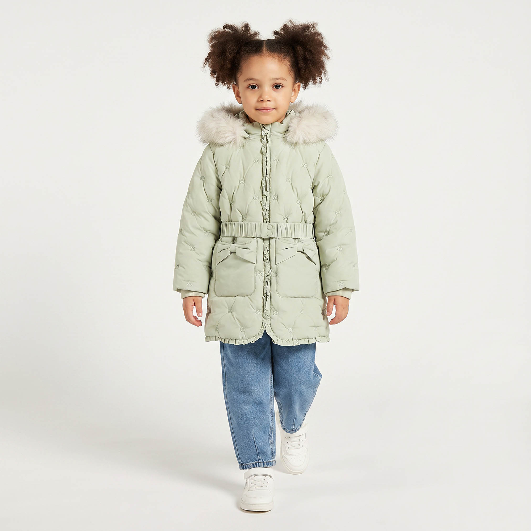 Juniors Plush Trim Jacket with Hood-baby-girls-clothing-winterwear-jacketsandcoats-image-2
