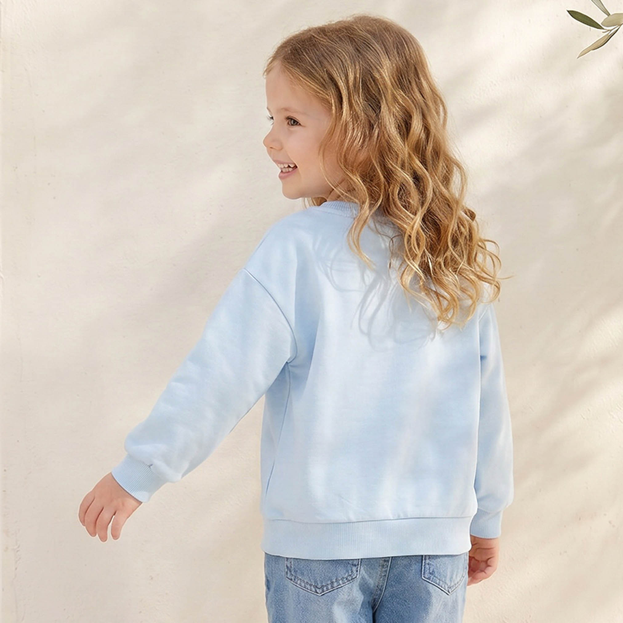 Juniors Butterfly Print Sweatshirt with Long Sleeves-girls-clothing-sweatshirts-image-3