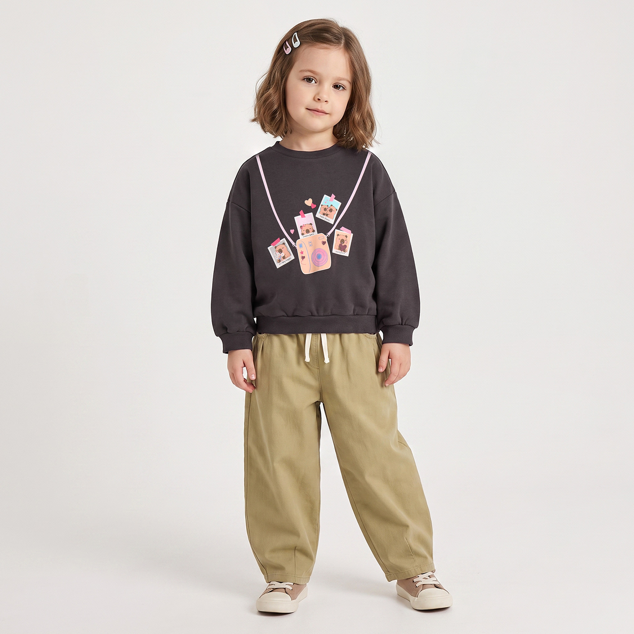 سويت شيرت بأكمام طويلة وطبعات شعار من جونيورز-girls-clothing-sweatshirts-image-2