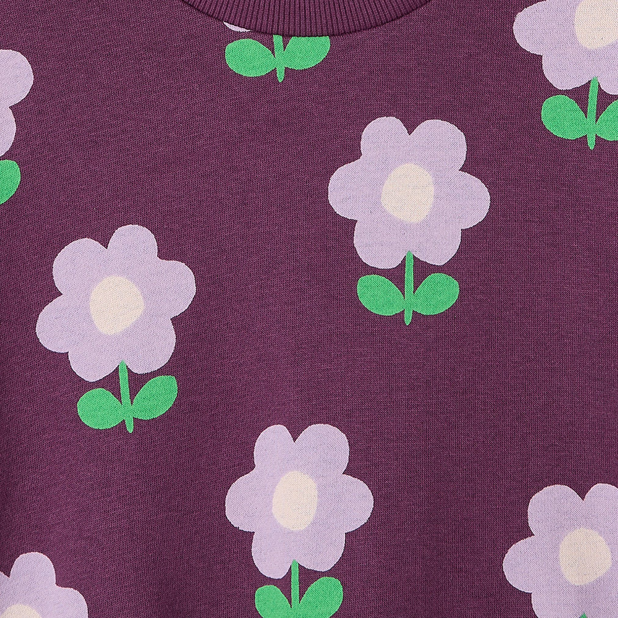 Juniors Crew Neck Cotton Sweatshirt Floral Print-girls-clothing-sweatshirts-image-5