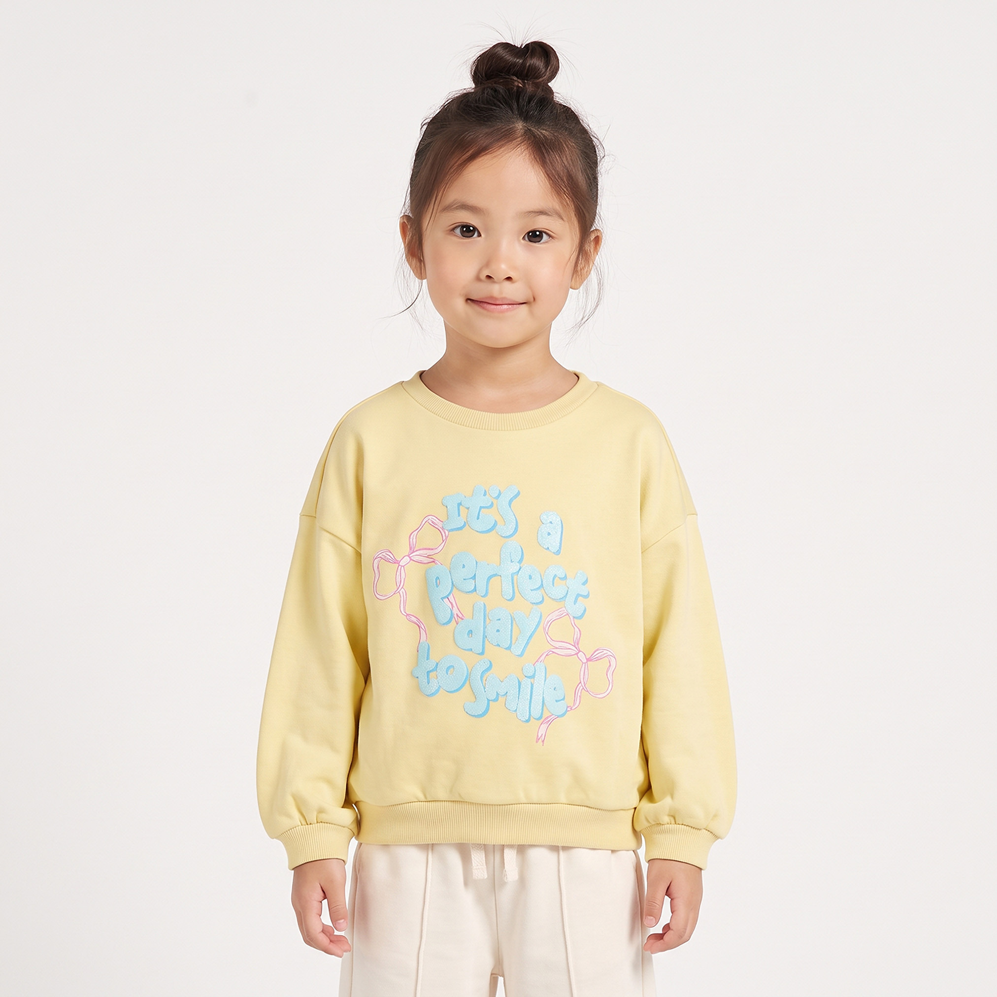 سويت شيرت بياقة ضيقة وطبعات شعار من جونيورز-girls-clothing-sweatshirts-image-1