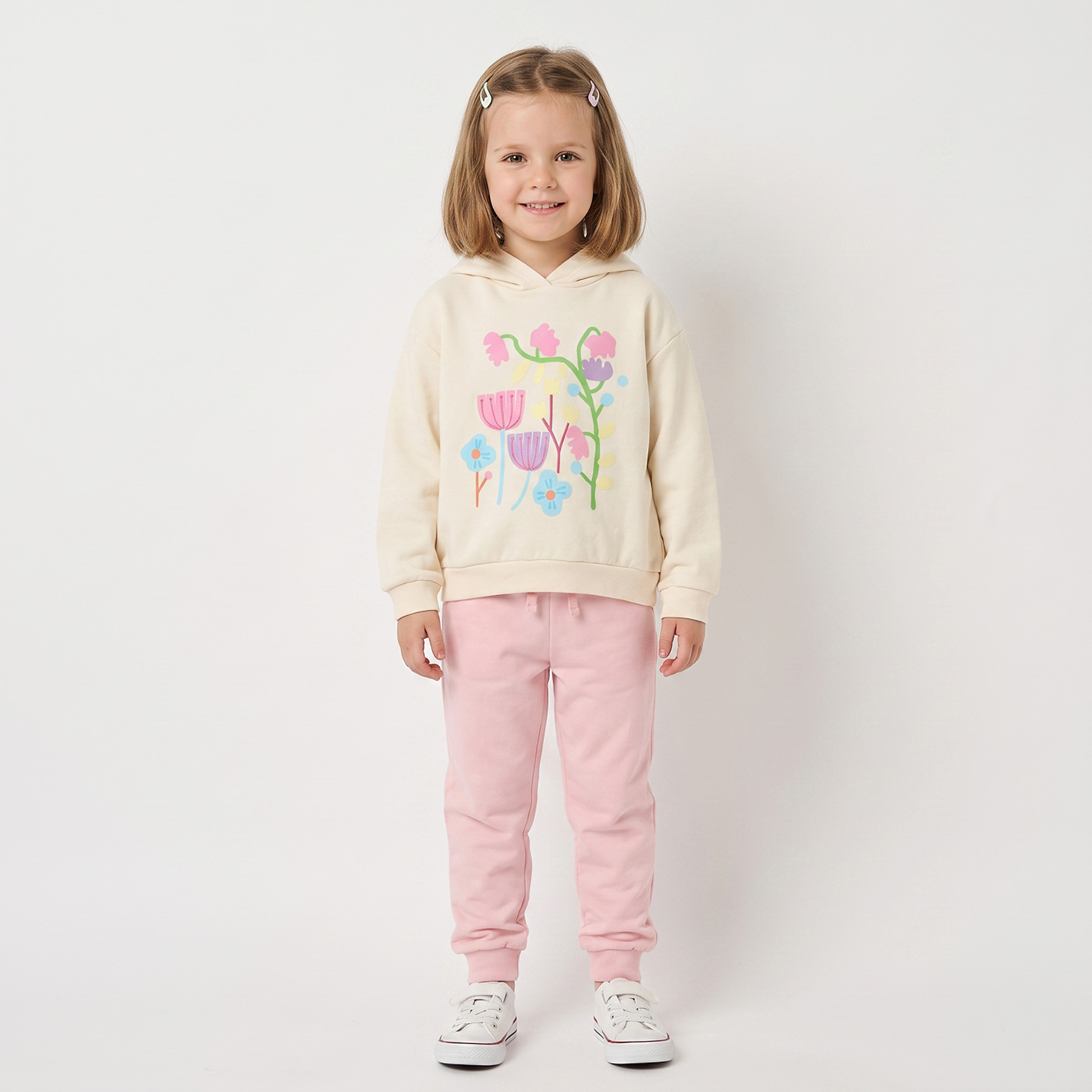 Juniors Hooded Sweatshirt with Floral Print-girls-clothing-sweatshirts-image-3